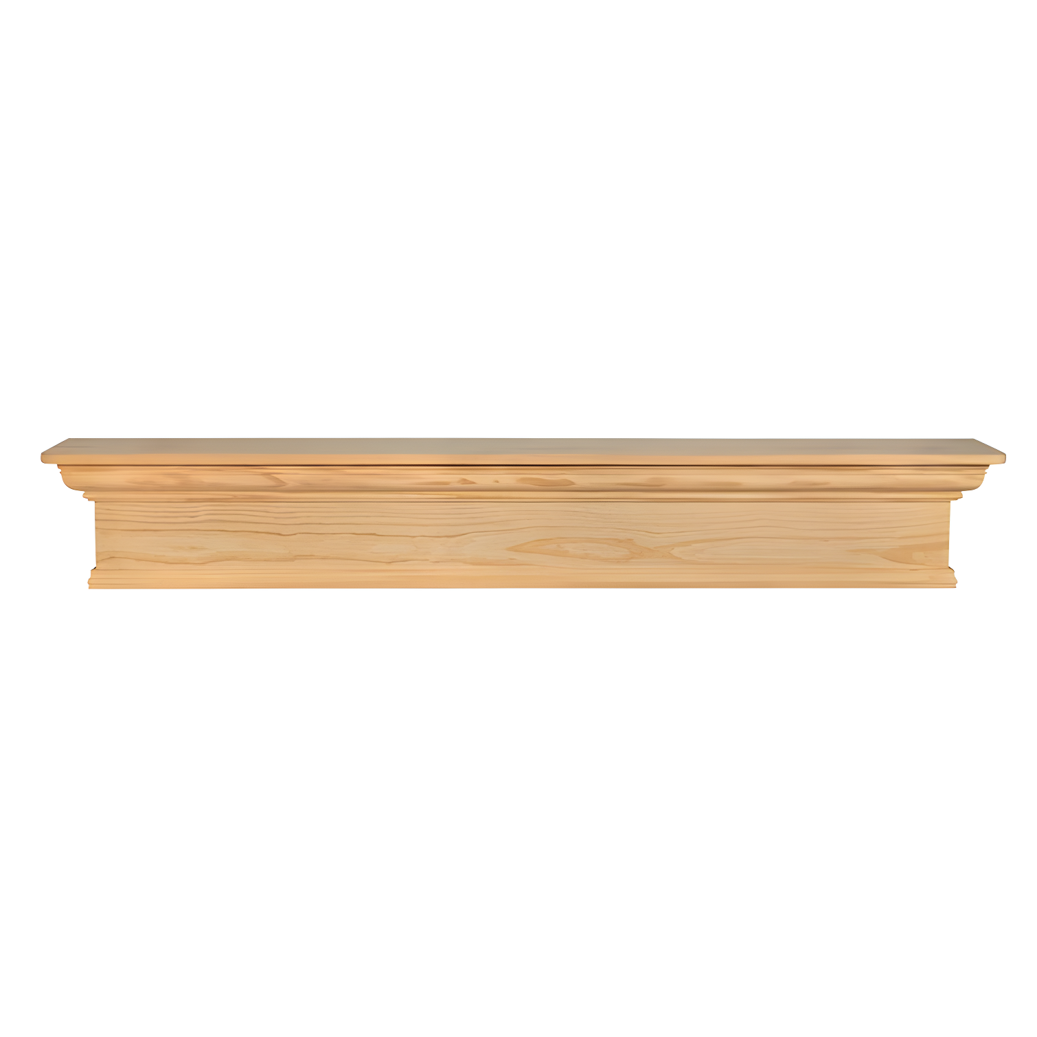 Savannah 72" Unfinished Pine Fireplace Mantel Shelf