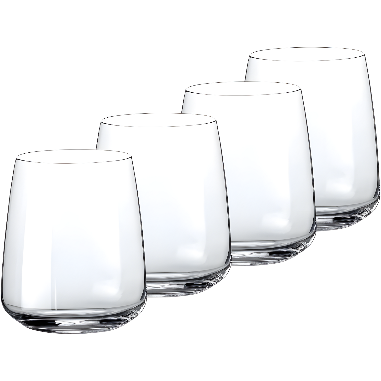 Bormioli Rocco Clear Crystal Stemless Wine Glass Set