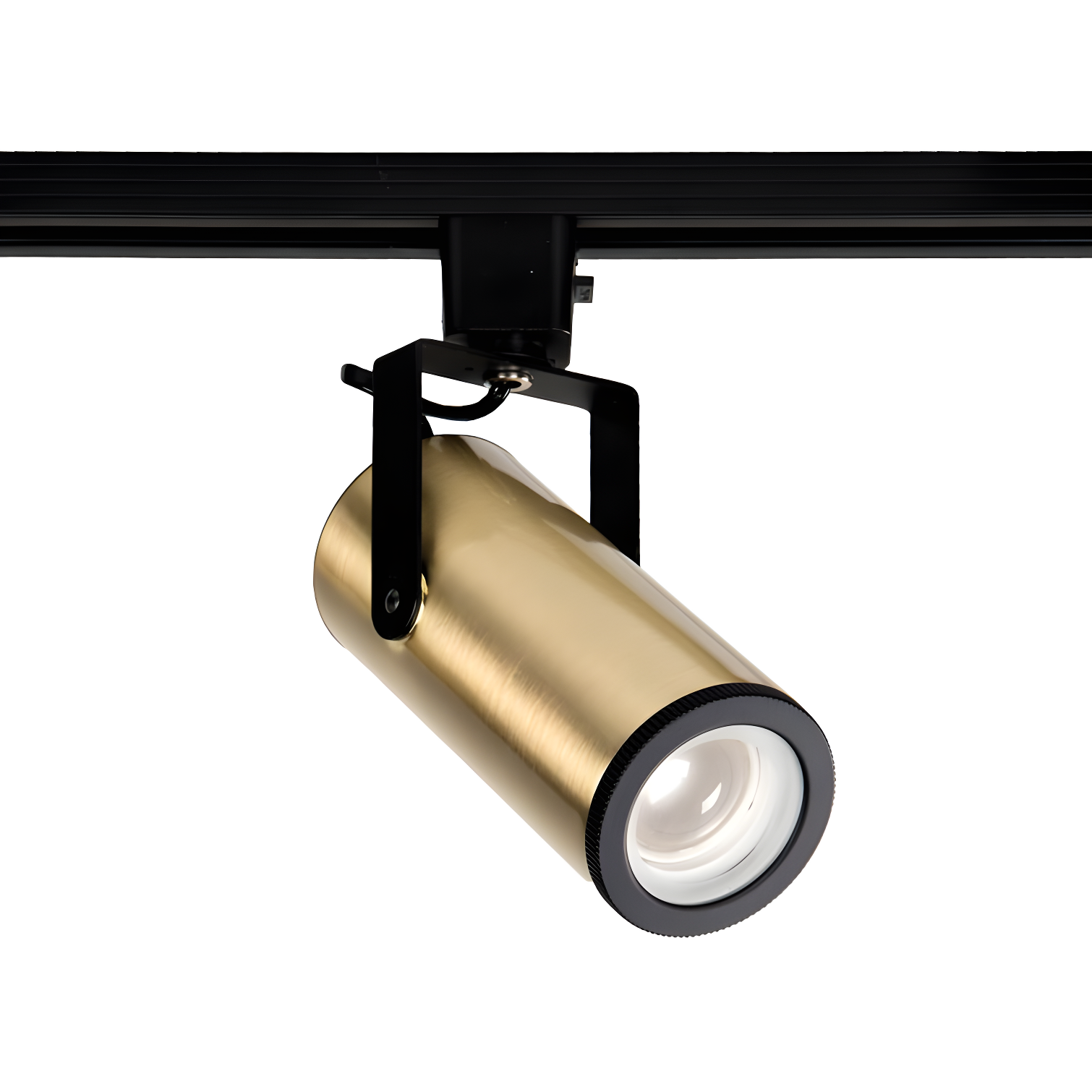 Brushed Brass Adjustable LED Track Head