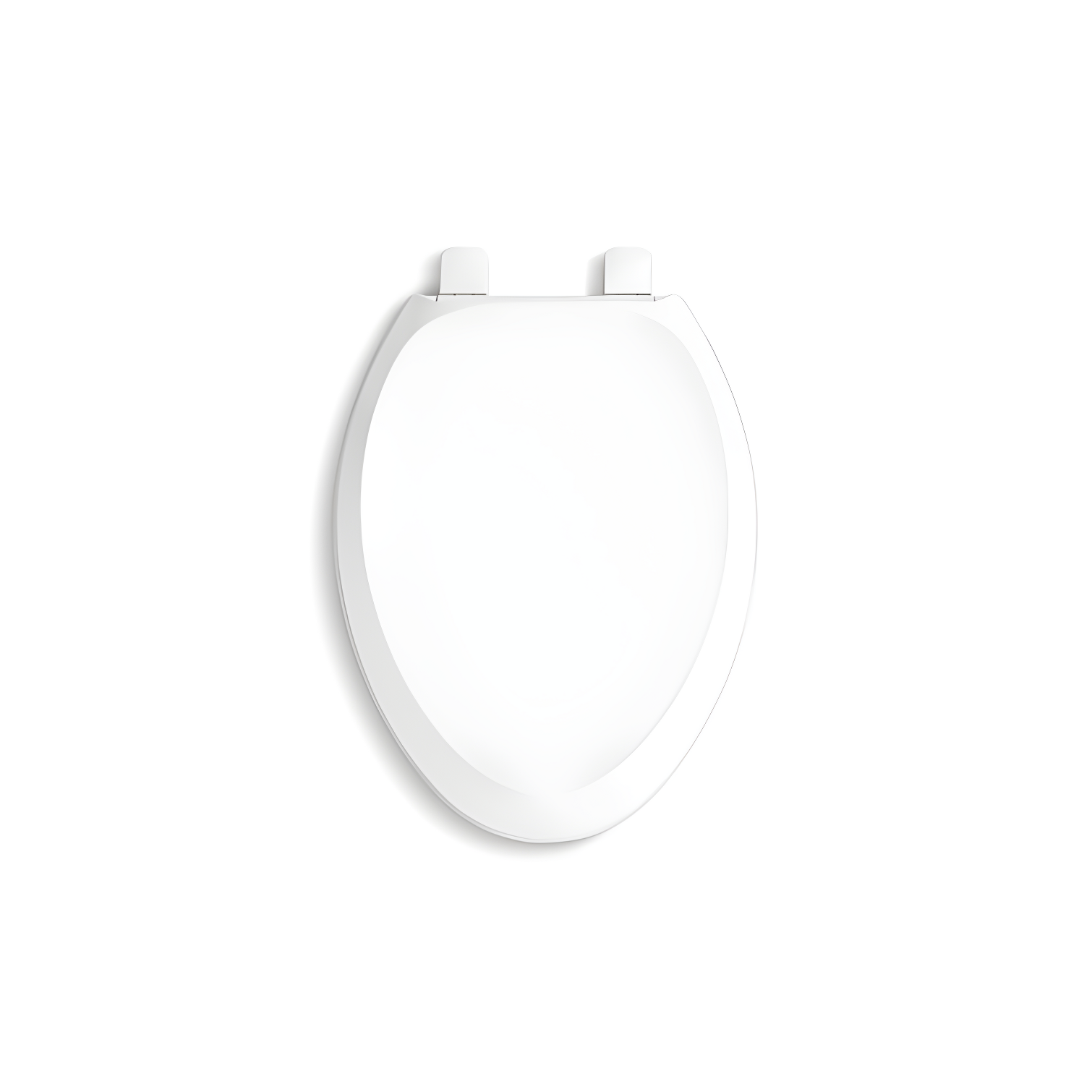 Elegant French Curve Quiet-Close Elongated Toilet Seat in White