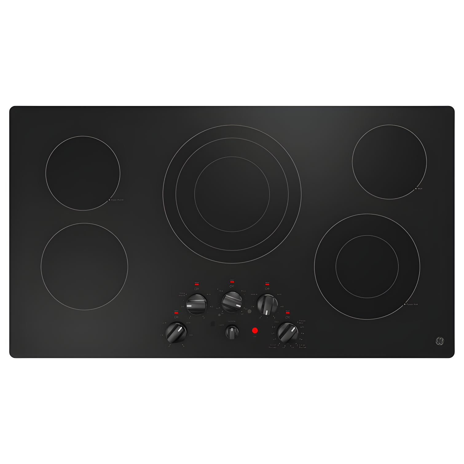 36.13" Black Electric Cooktop with 5 Burners