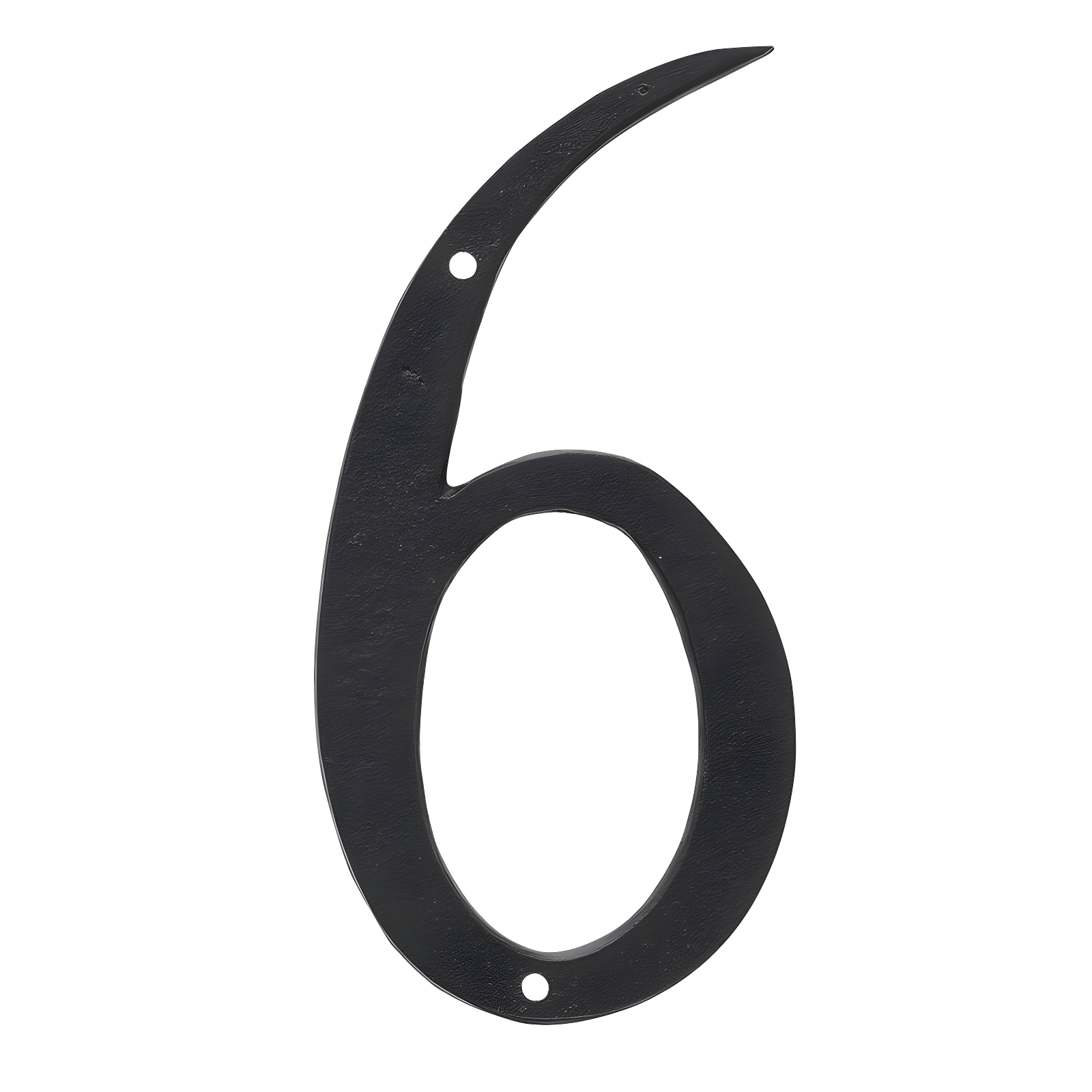 Black Aluminum 4-Inch House Number 6