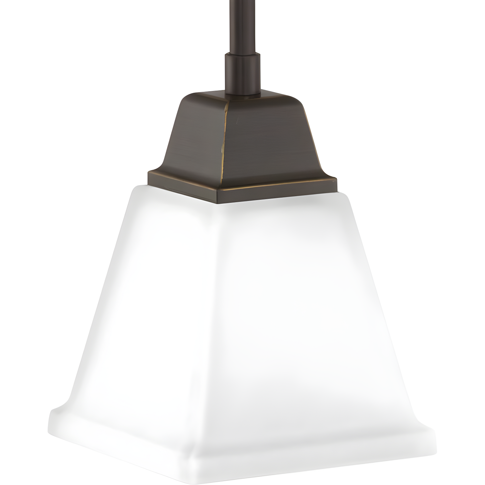 Antique Bronze Mini Pendant with Etched Glass Shade