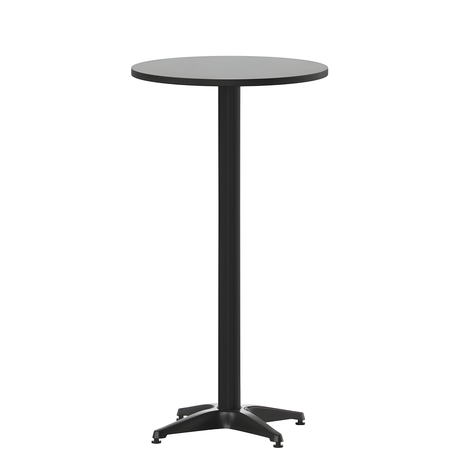 Flash Furniture 23.25" Round Black Aluminum Indoor-Outdoor Bar Table