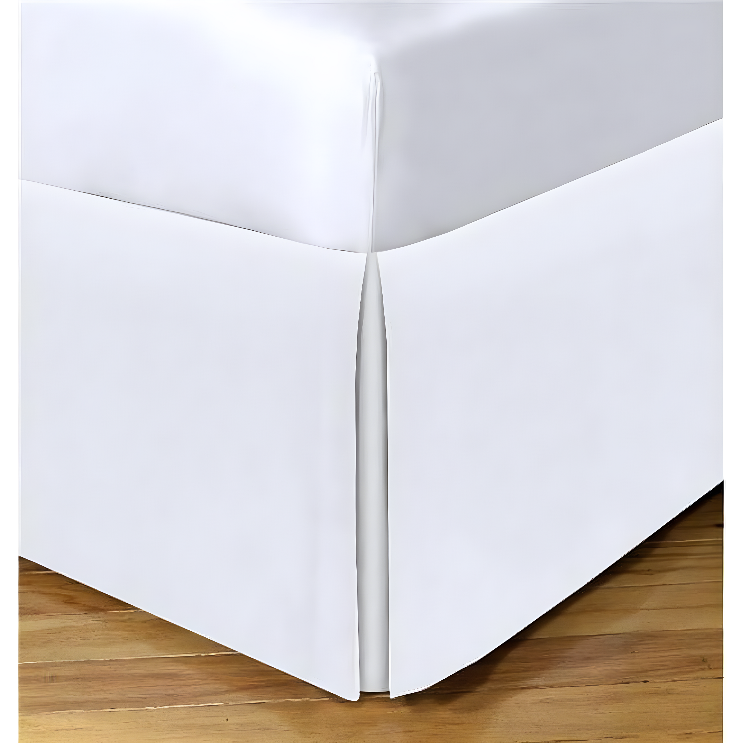 White Cotton Polyester Queen Split Corner Bed Skirt