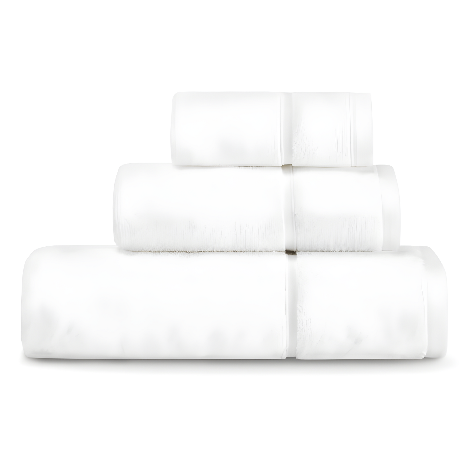 Luxurious White Cotton 3-Piece Towel Set