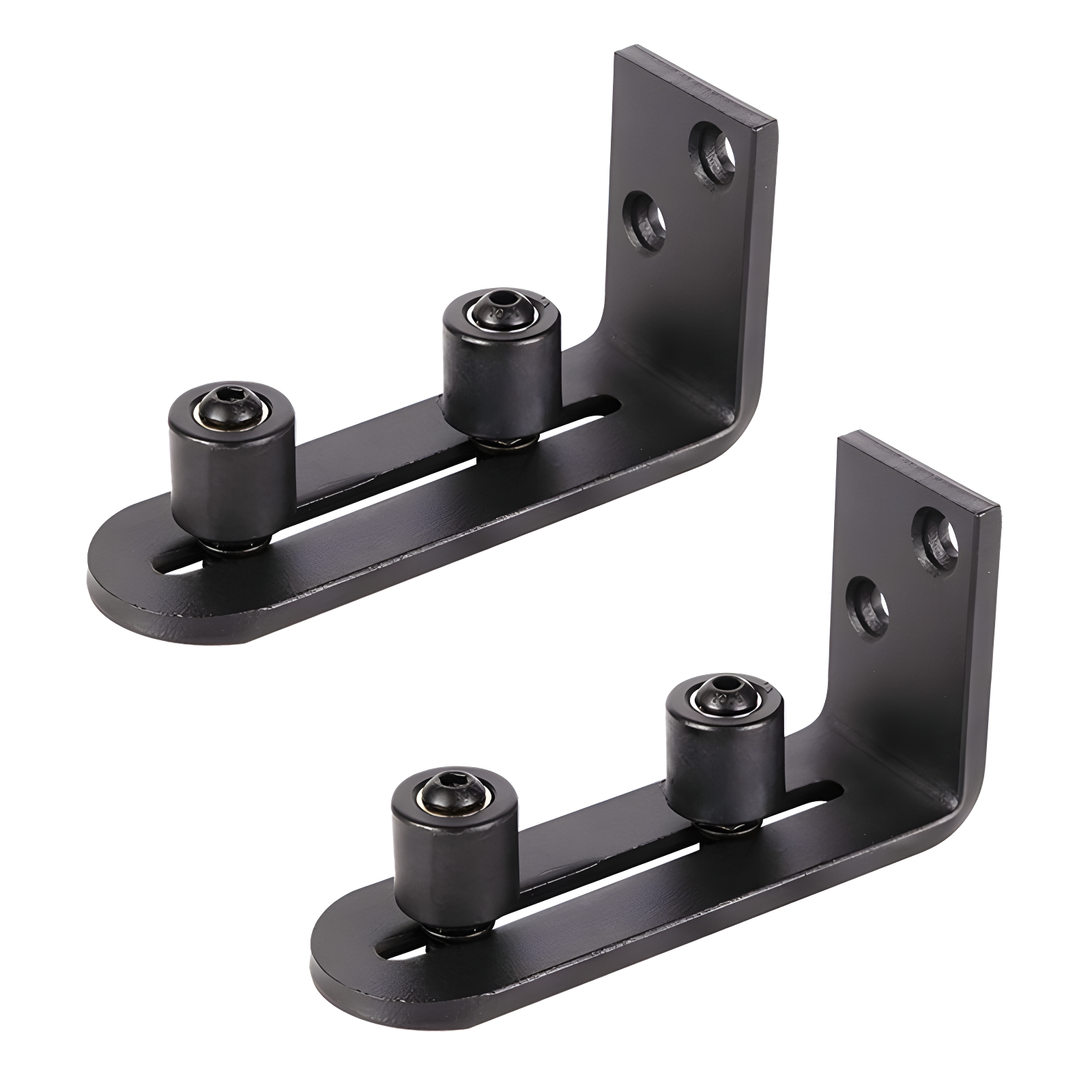 Black Steel Adjustable Barn Door Wall Guide