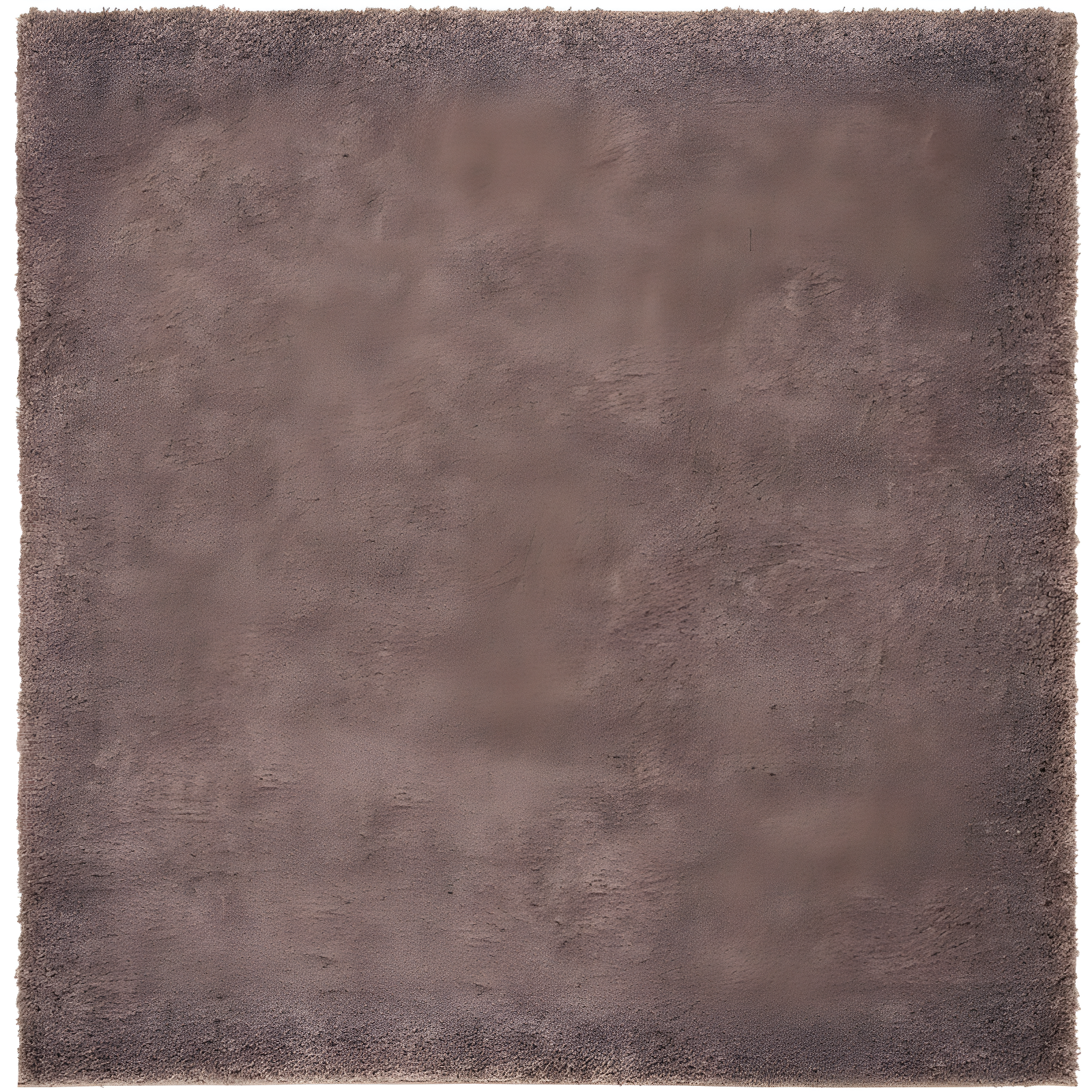 Taupe Square Shag Comfort Area Rug 59" Synthetic Easy Care