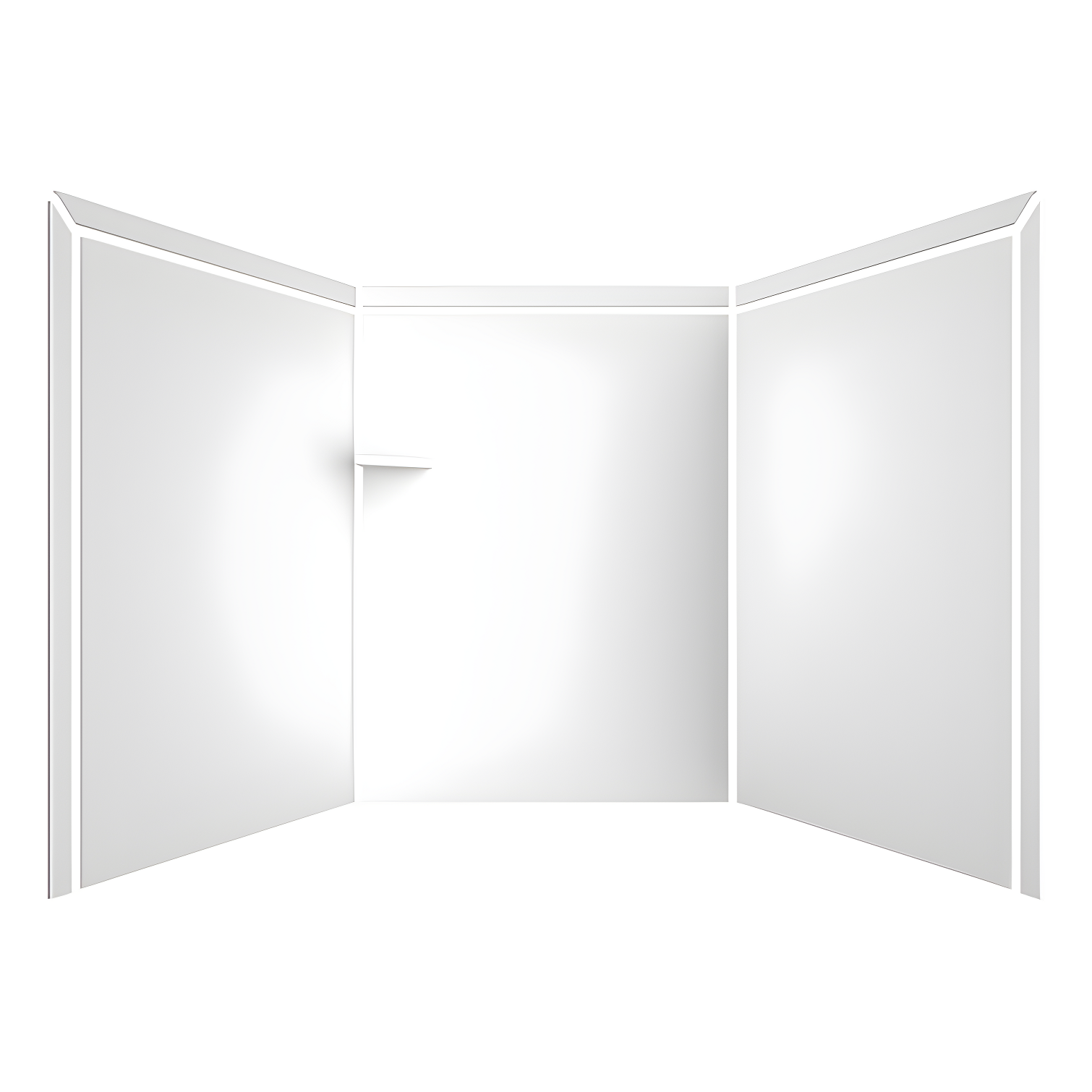 Adaptable 60"W x 60"D x 80"H White Alcove Shower Kit