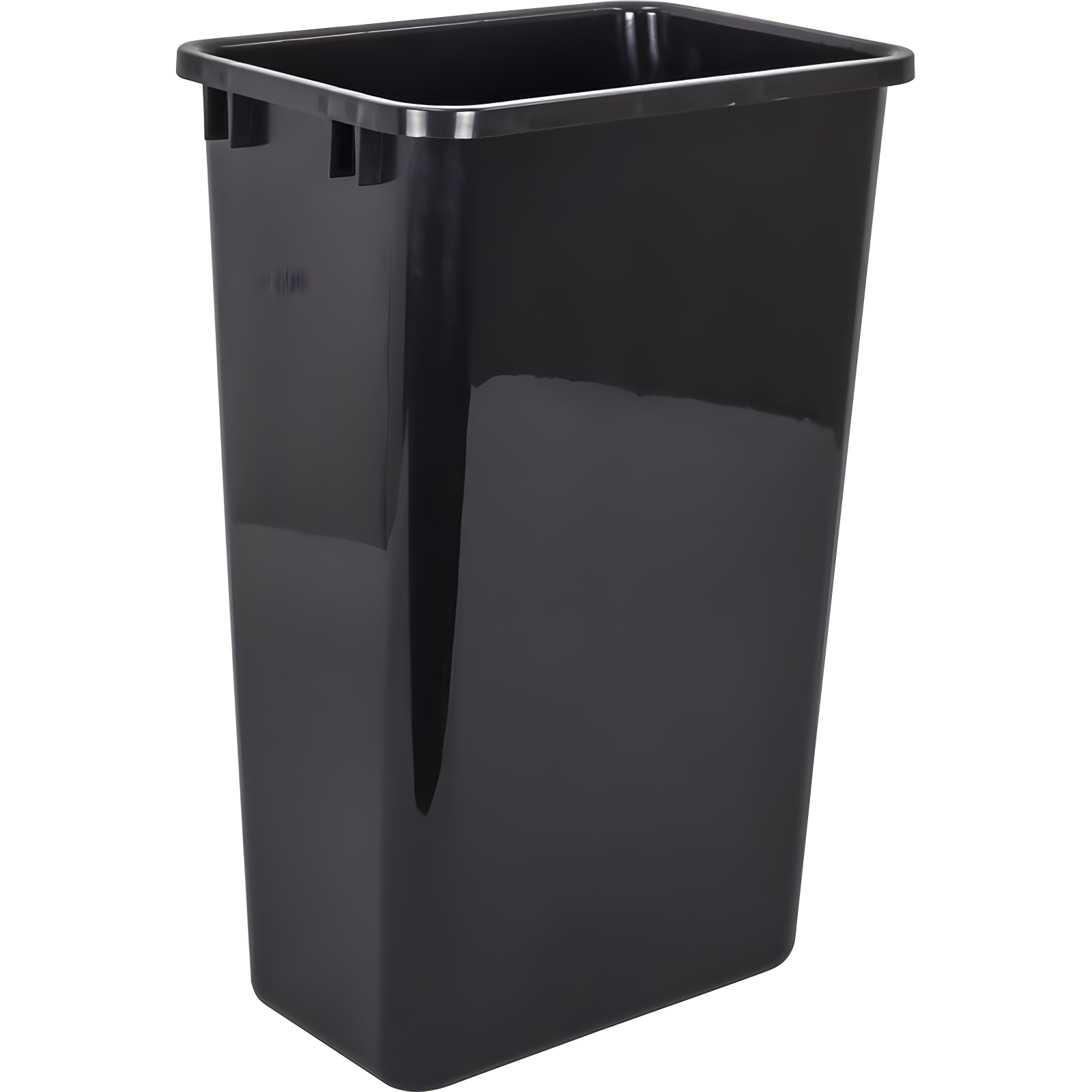 Black Plastic Pull-Out Kitchen Trash Can Set