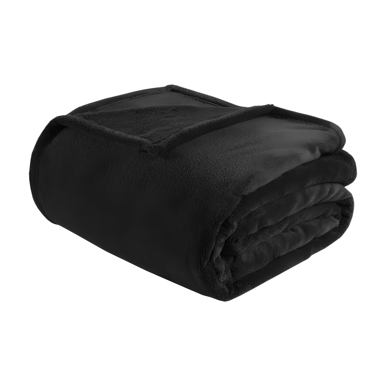 King Black Microlight Plush Reversible Blanket