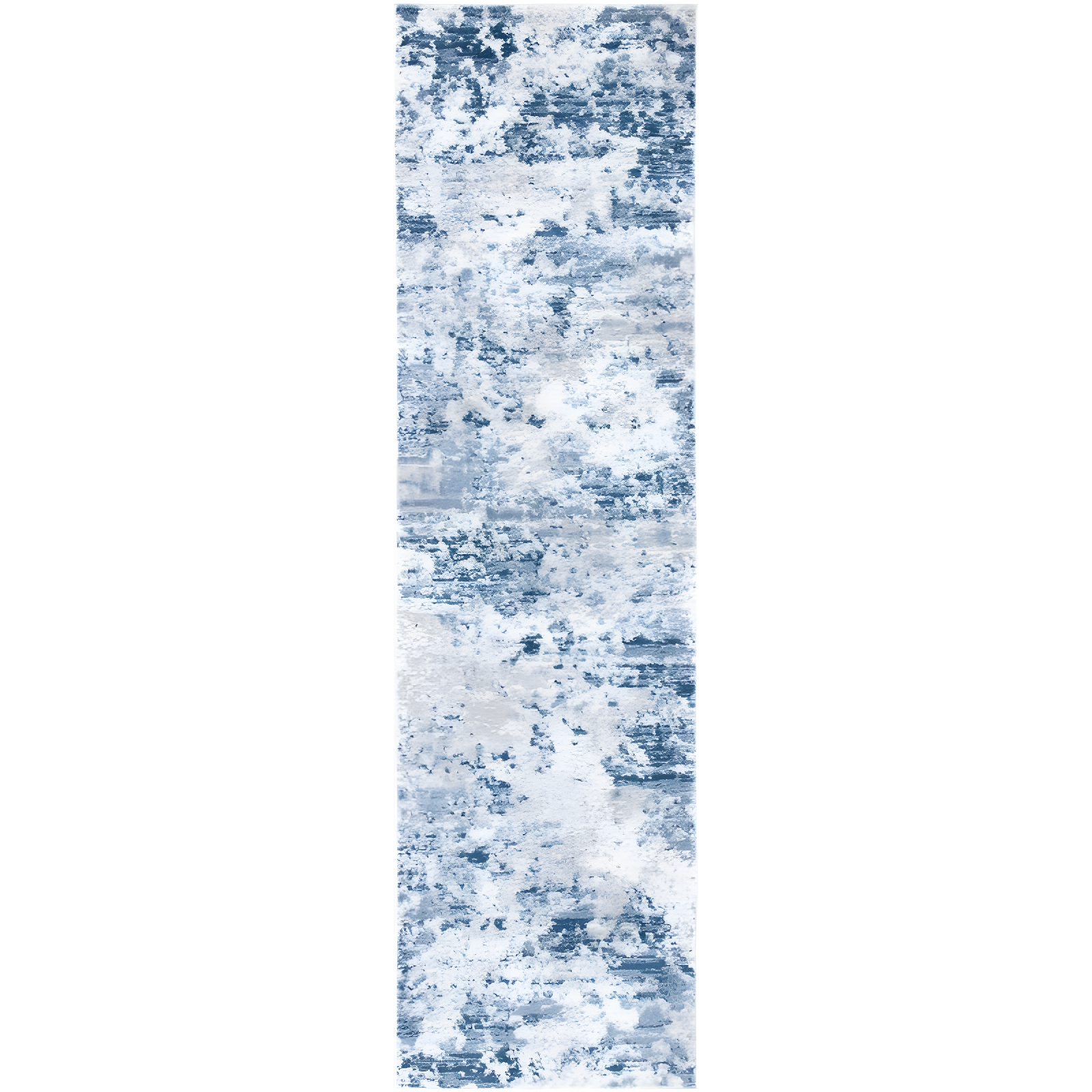 Amelia Navy and Gray Abstract Runner Rug