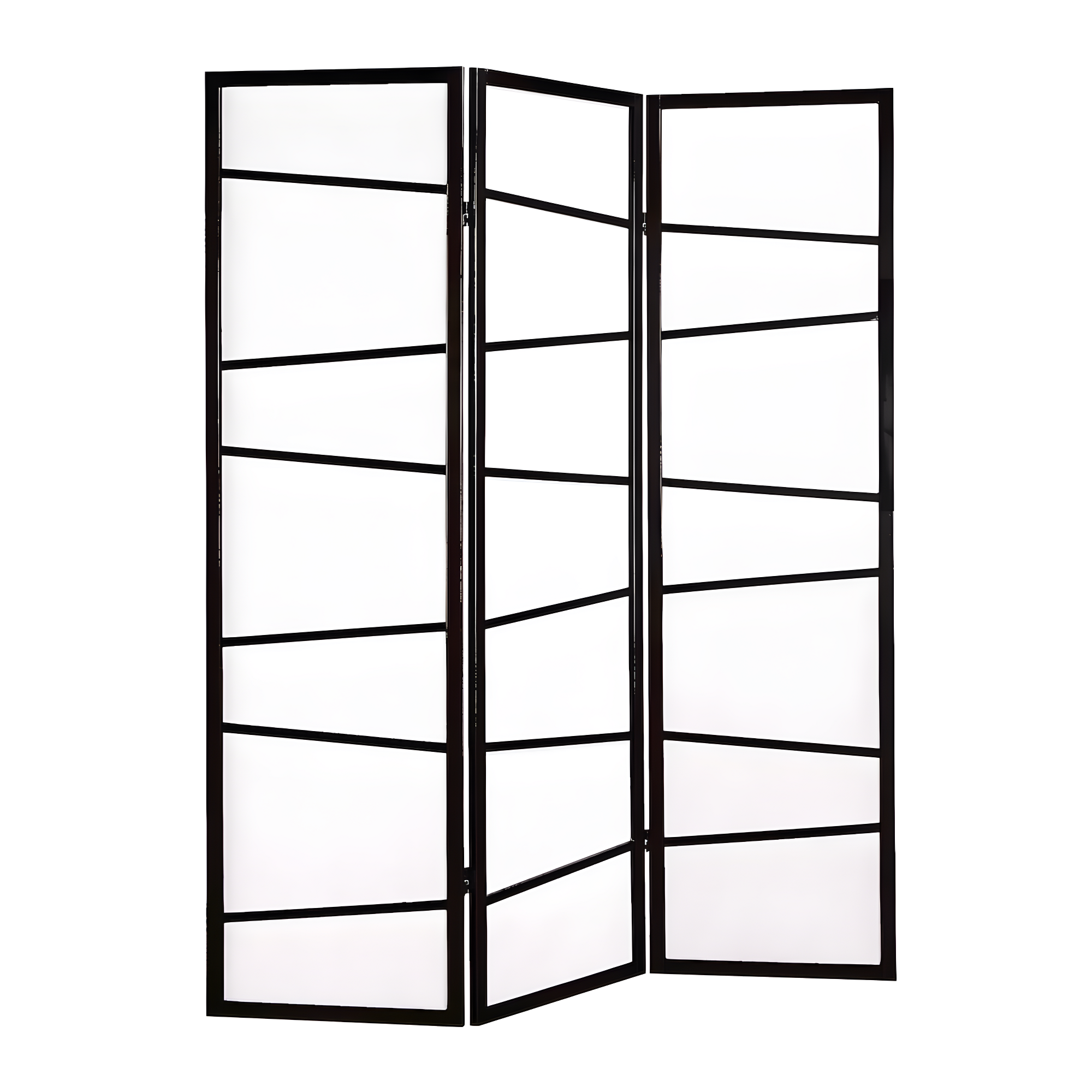 Black 3-Panel Folding Room Divider Screen