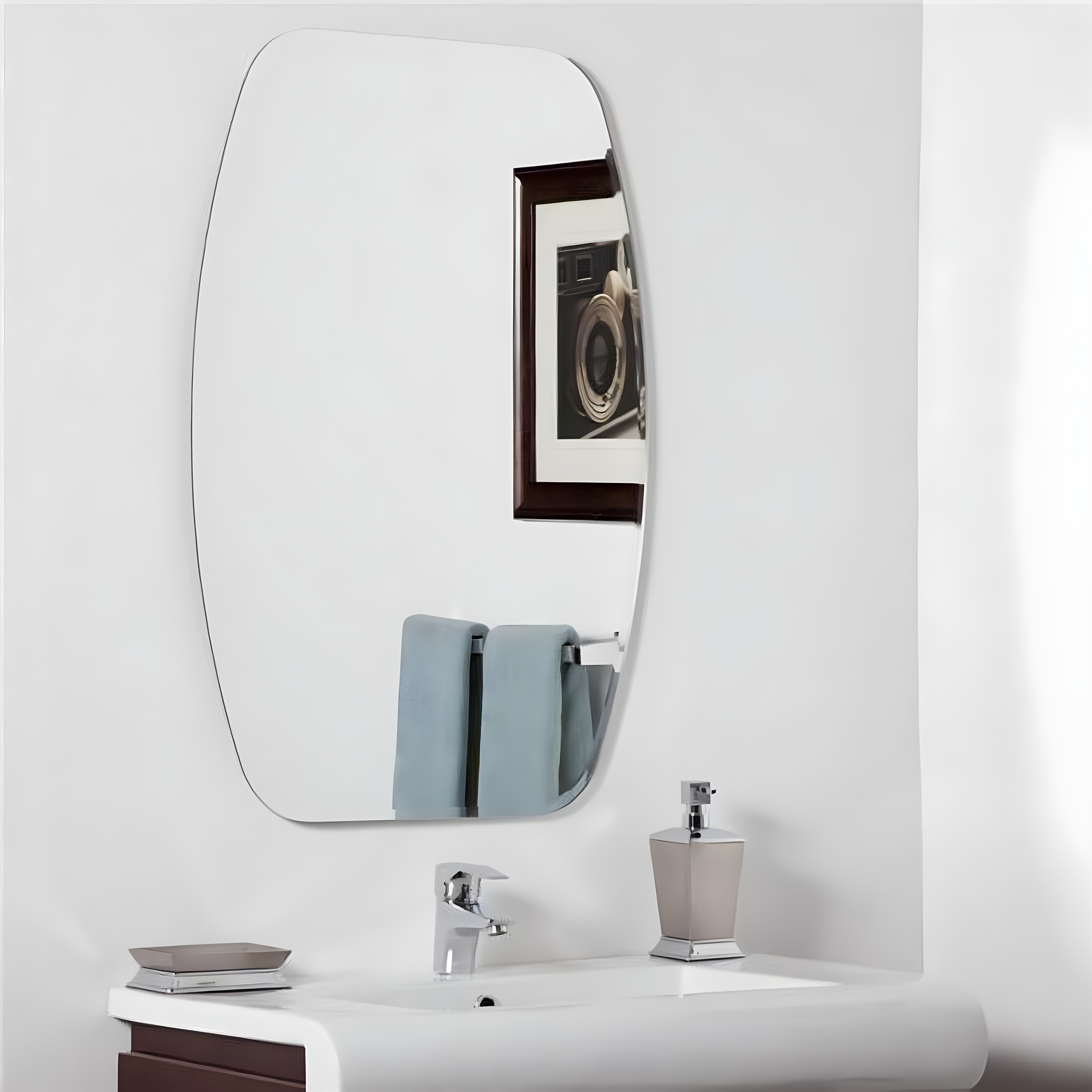 Modern Sydney 23.6" x 39.5" Frameless Rectangular Bathroom Vanity Mirror