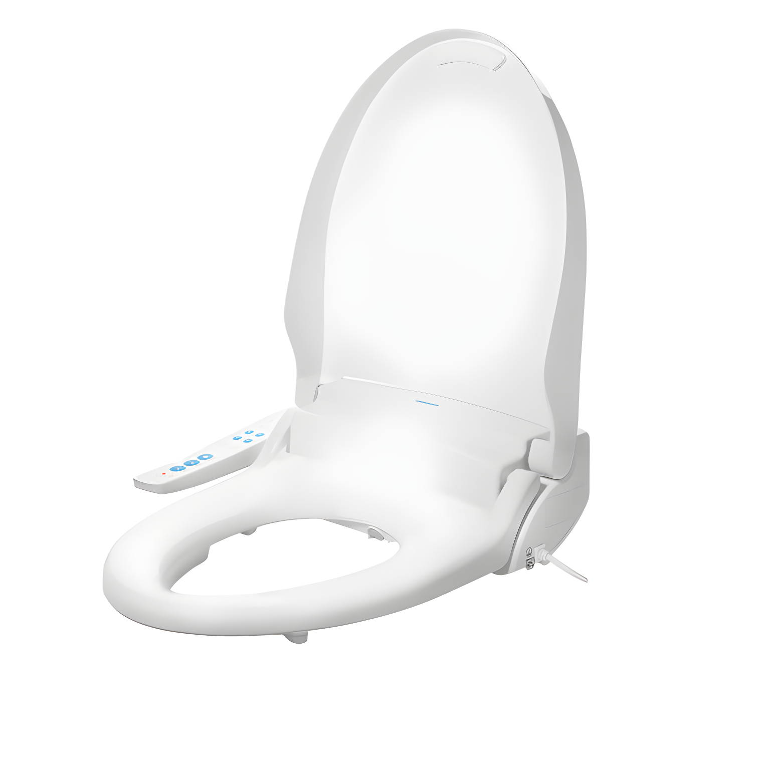 Omigo White Round Heated Bidet Toilet Seat with LED Night Light