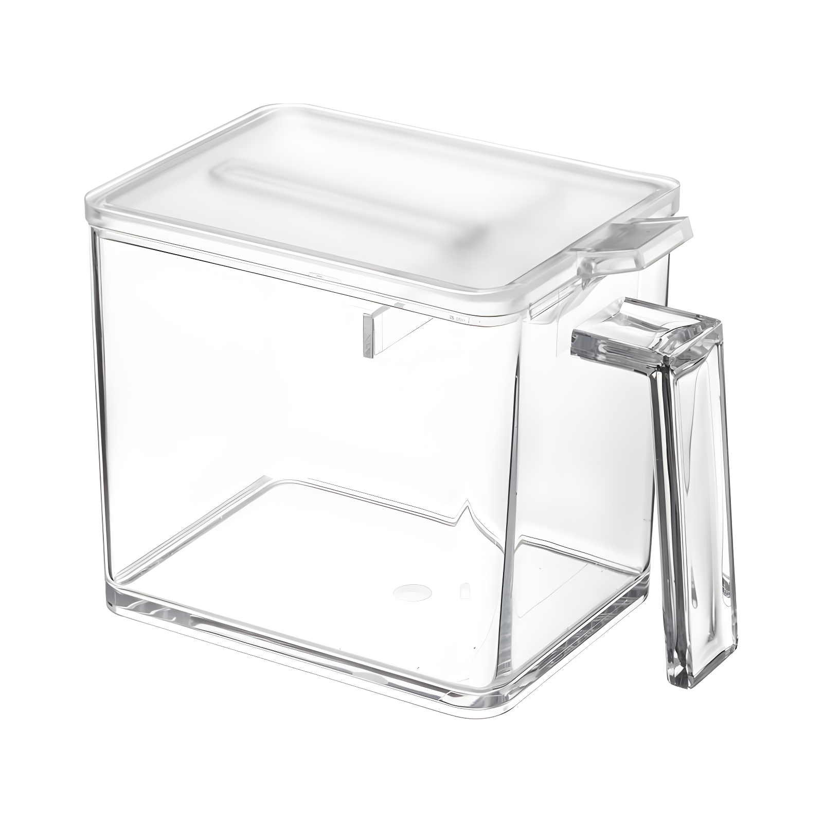 Large Clear Plastic Spice Jar with Flip Top Lid