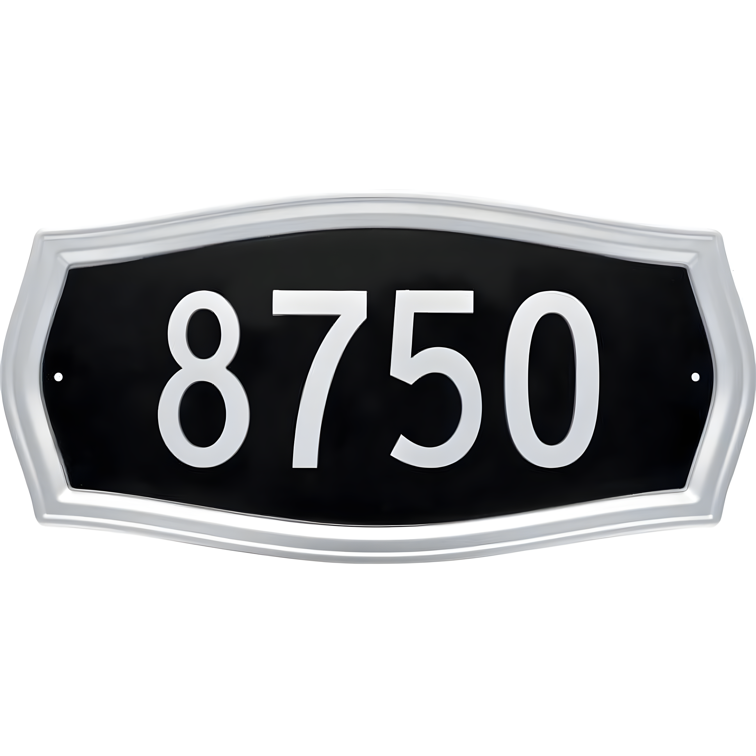 Heritage Black and Nickel Metal Address Plaque