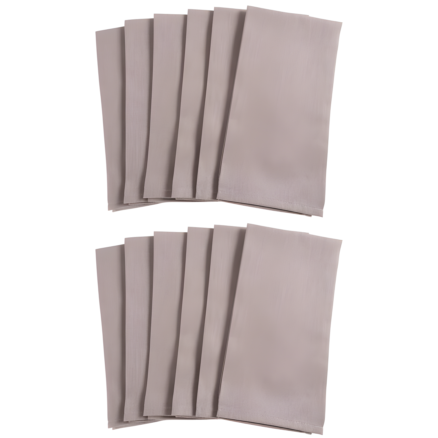 Gray Poly-Cotton Easy-Care 20" Dinner Napkins Set of 12