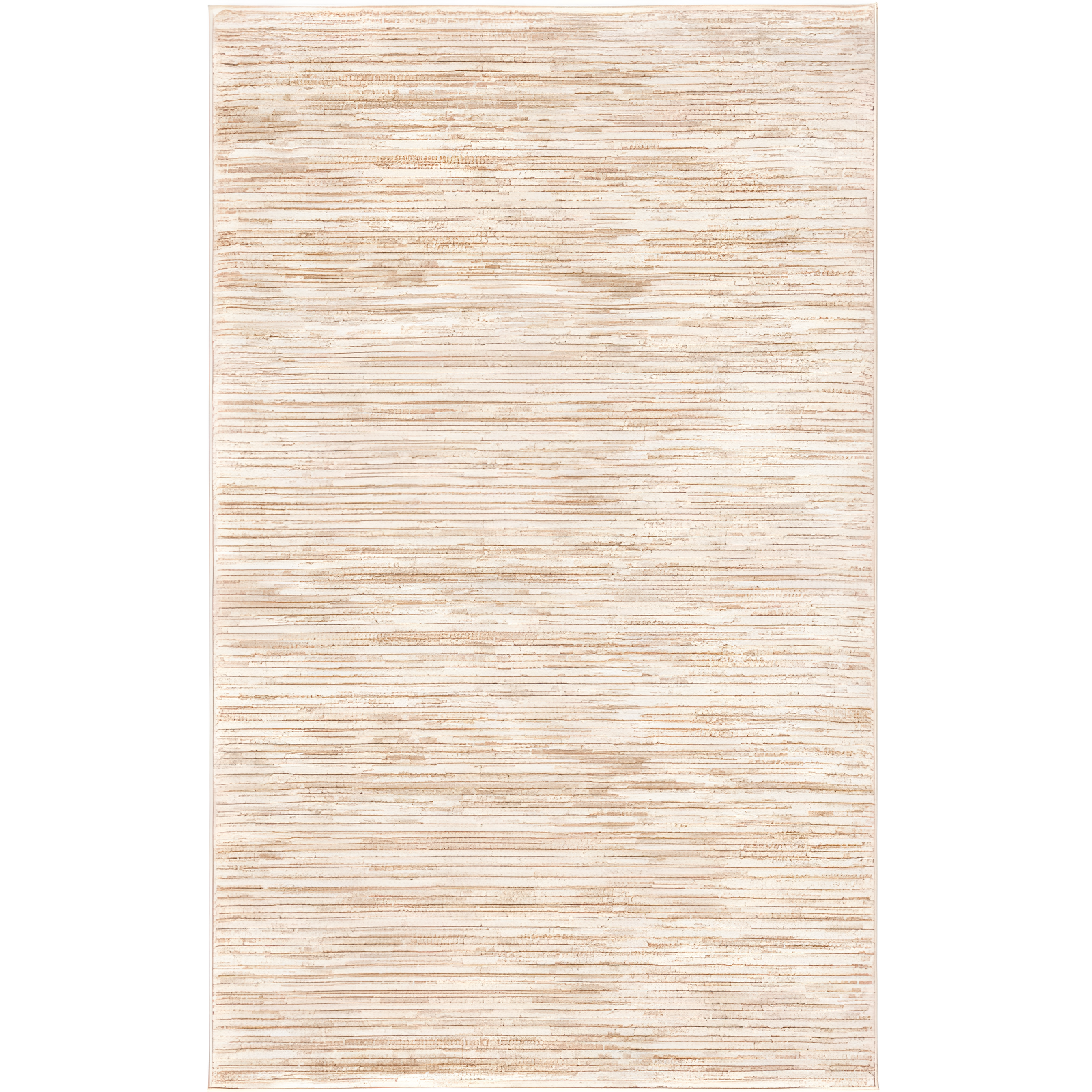 Cream Abstract 3' x 5' Synthetic Easy Care Rug