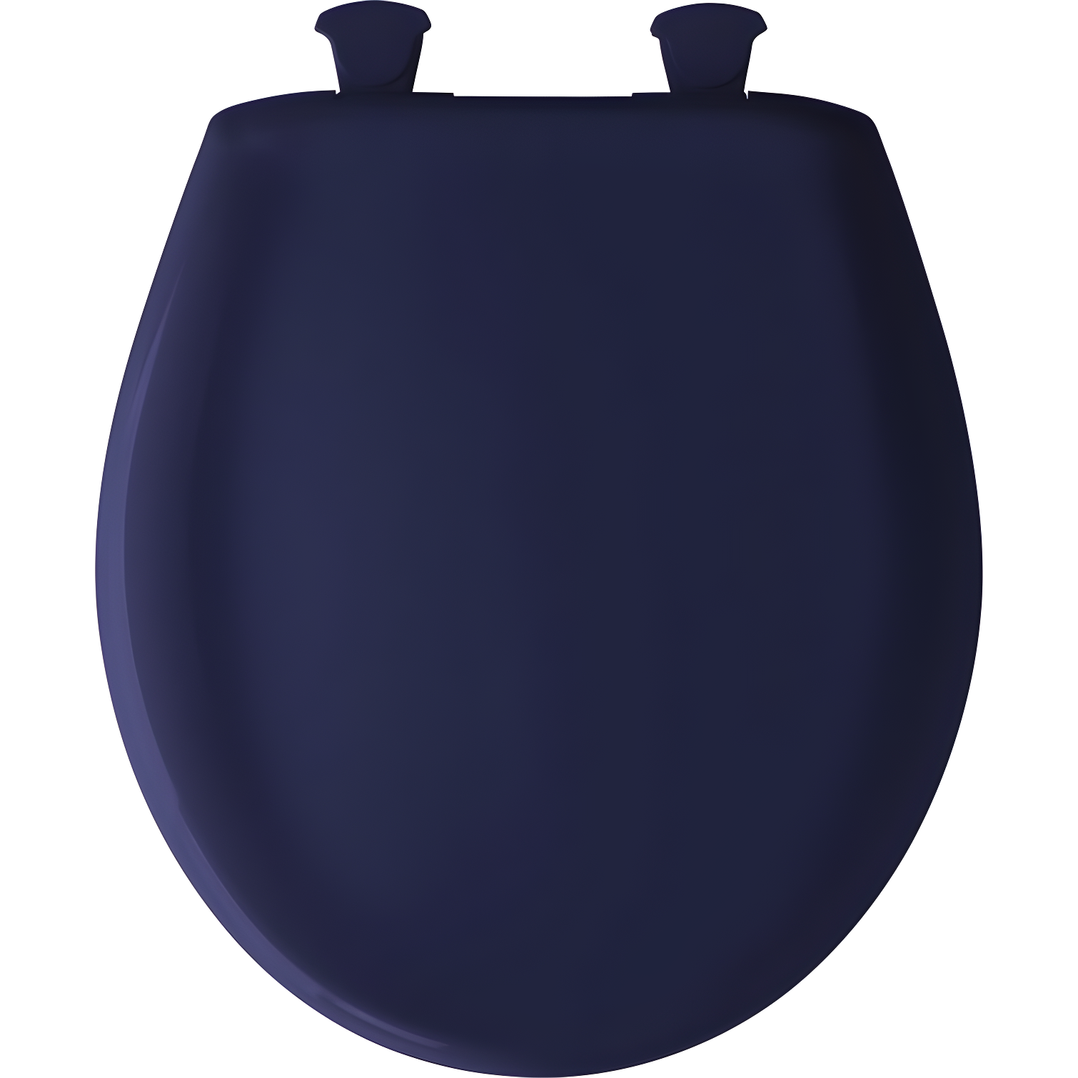 Colonial Blue Round Slow-Close Plastic Toilet Seat