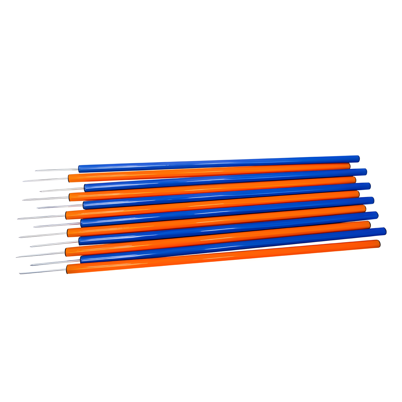 Blue and Orange PVC Dog Agility Training Poles Set