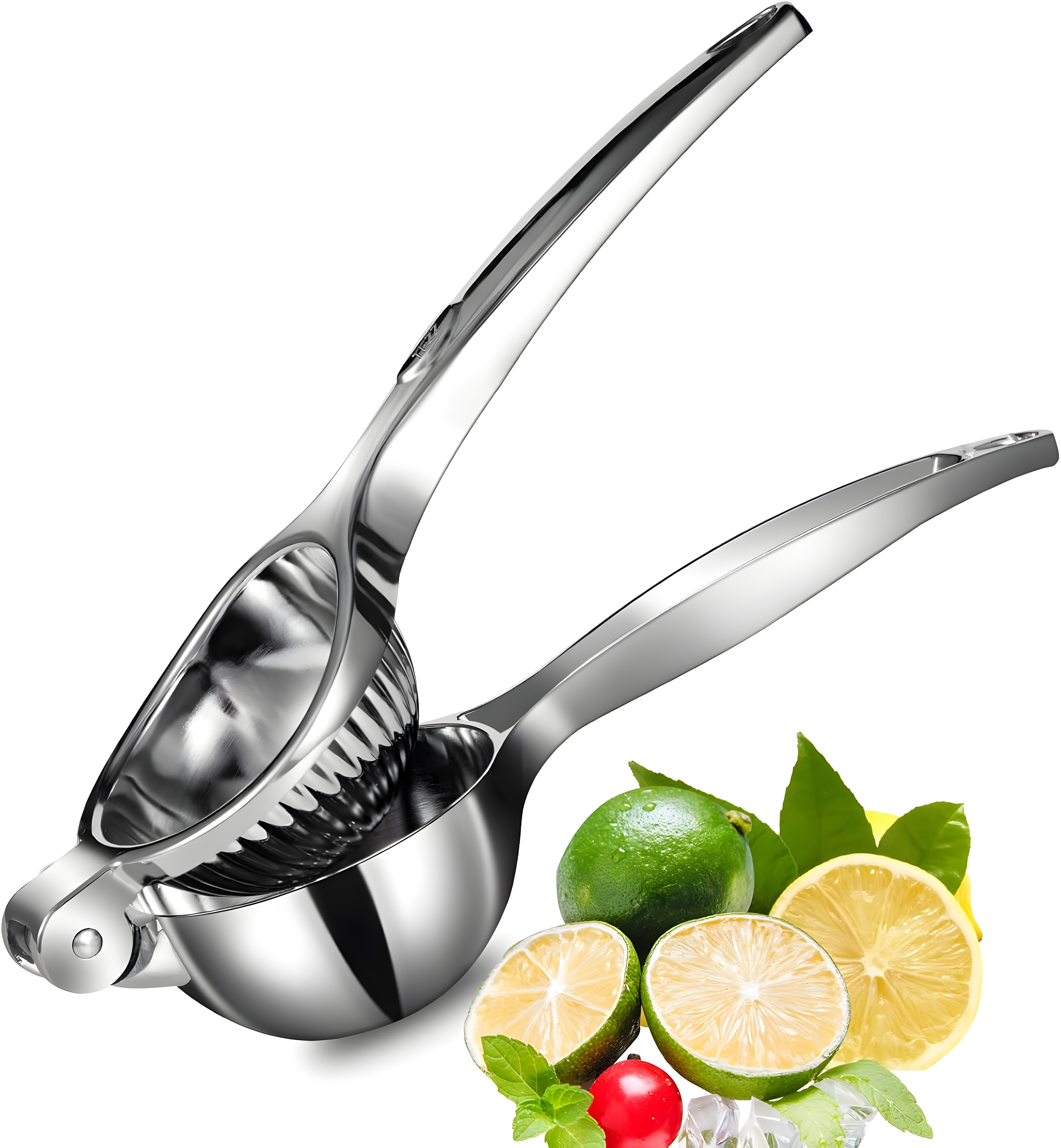 Large Stainless Steel Manual Citrus Juicer with Long Handle