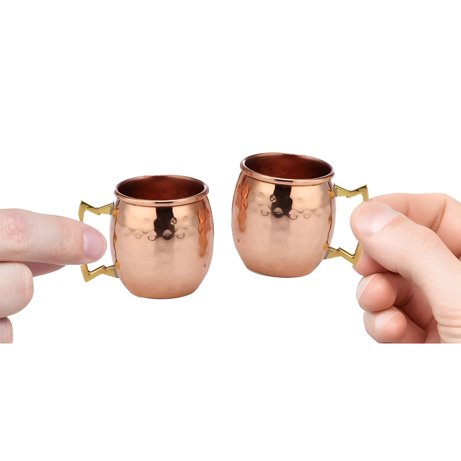 Handcrafted Copper 2oz Hammered Moscow Mule Shot Glass Set