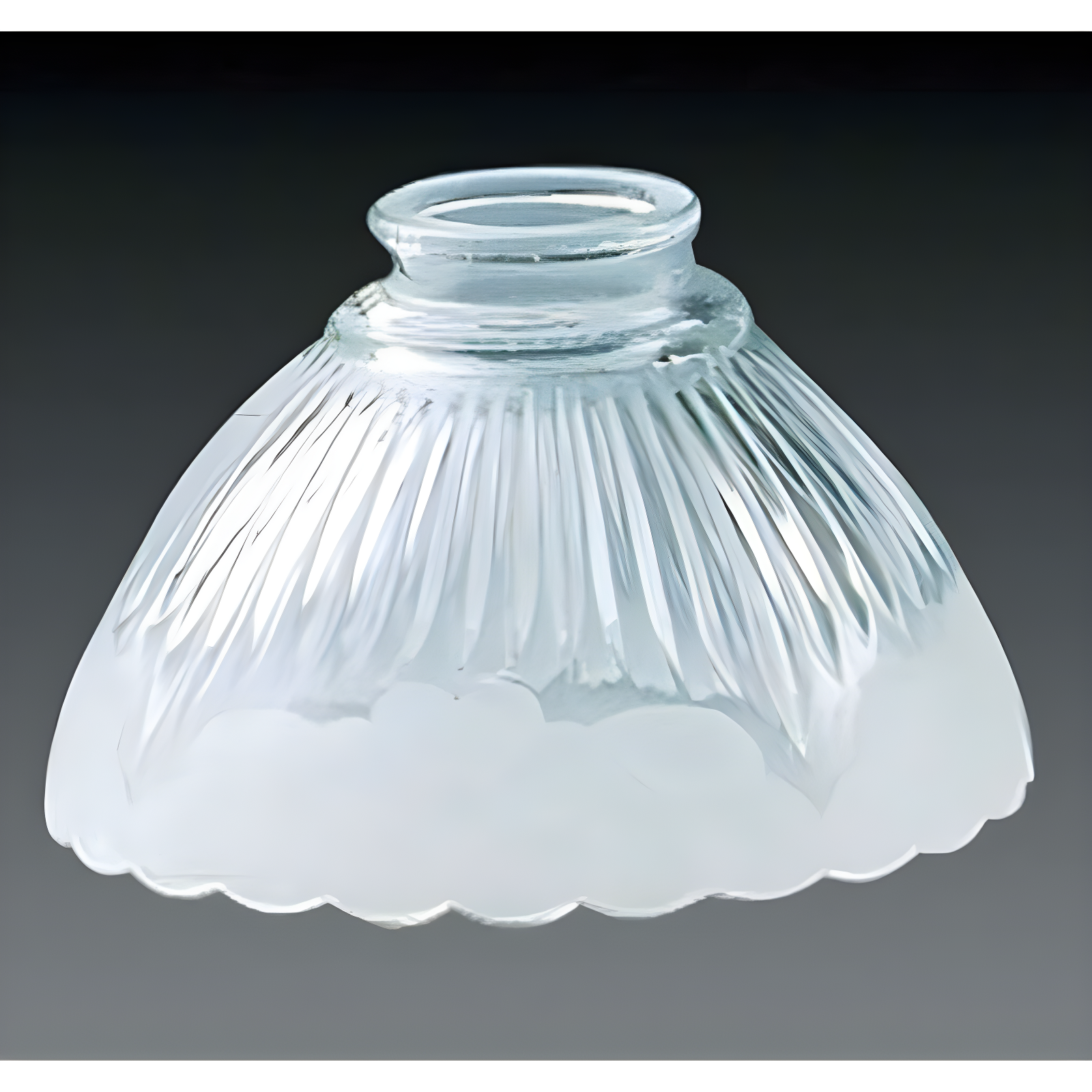 Ribbed Clear Glass Bowl Pendant Shade 6.25"