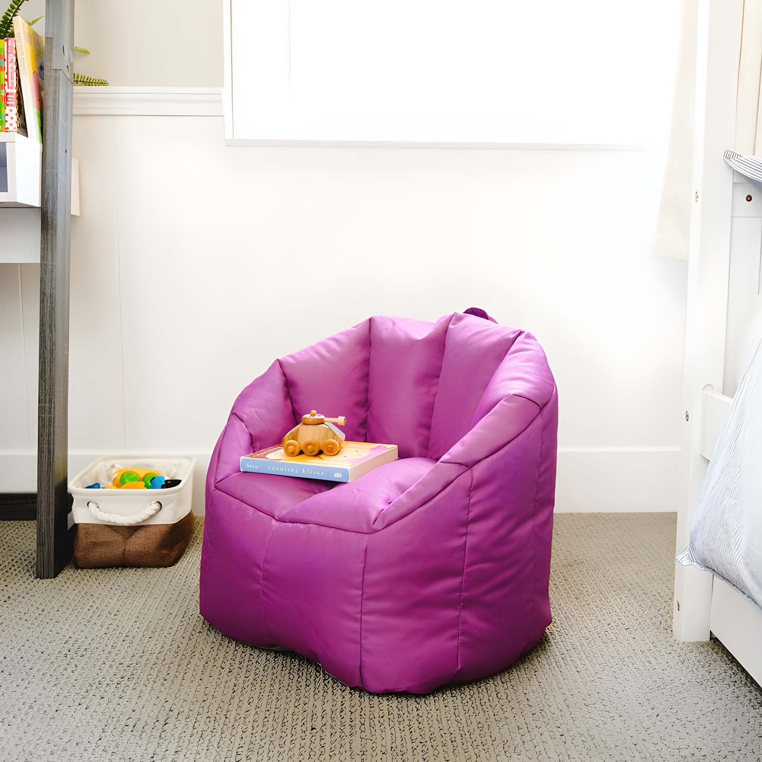 Pink Passion Polyester Kid's Bean Bag Chair