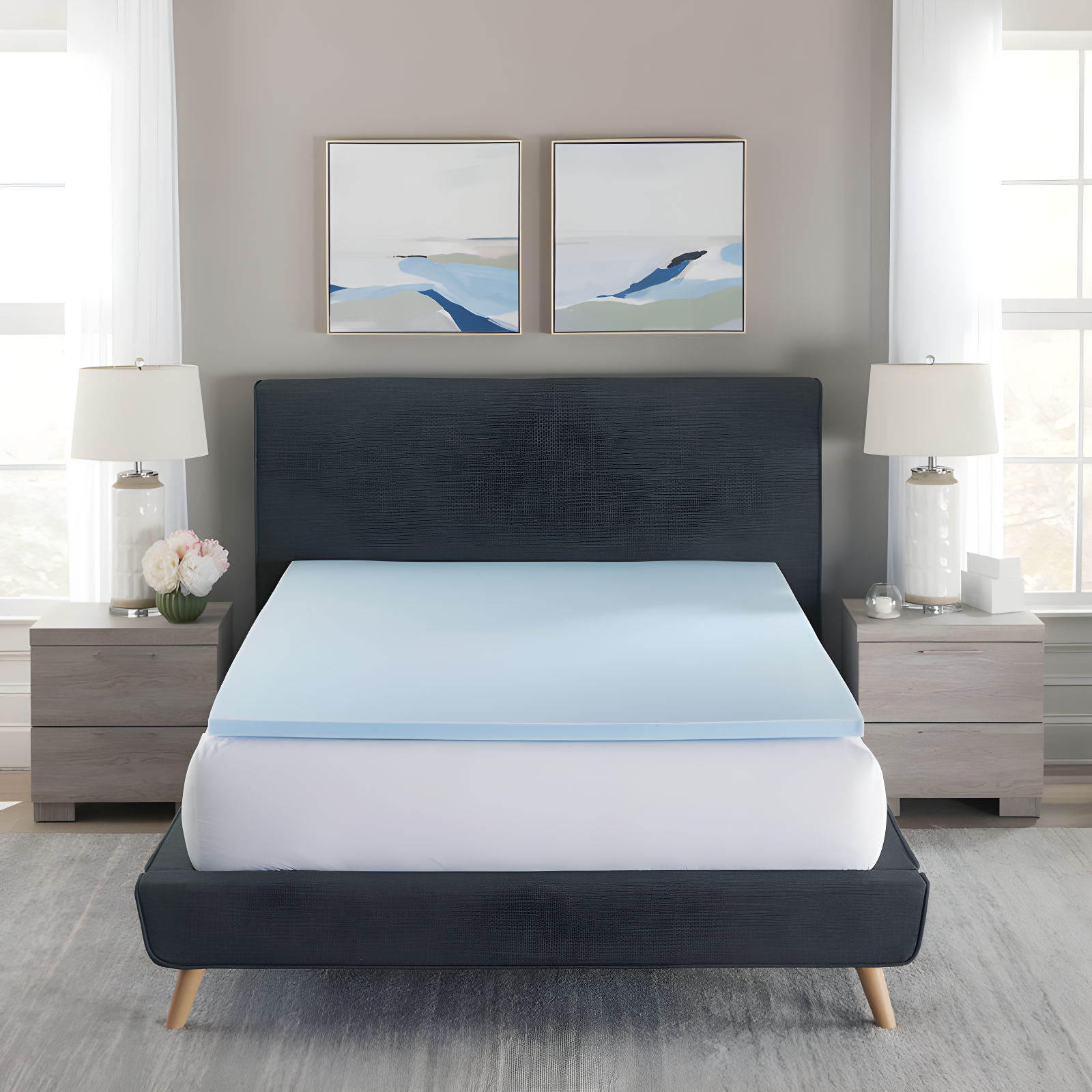 1.5" Full Gel-Infused Memory Foam Mattress Topper