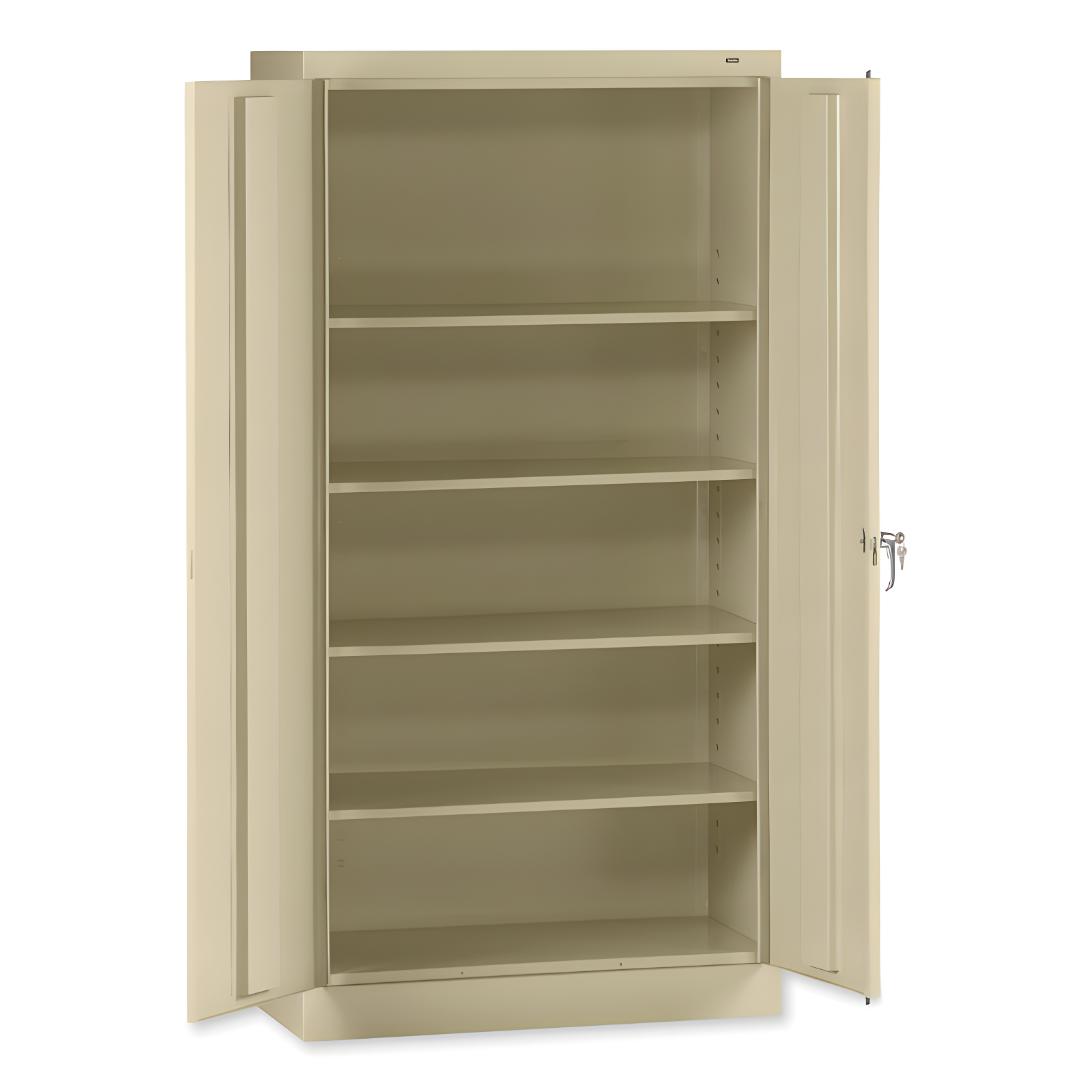 Tennsco Deluxe 72" Putty Heavy-Duty Lockable Office Cabinet