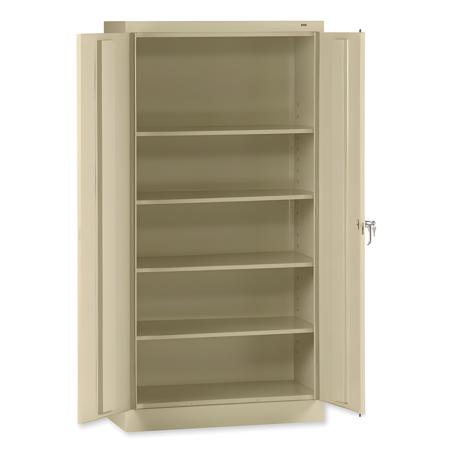 Tennsco Deluxe 72" Putty Heavy-Duty Lockable Office Cabinet