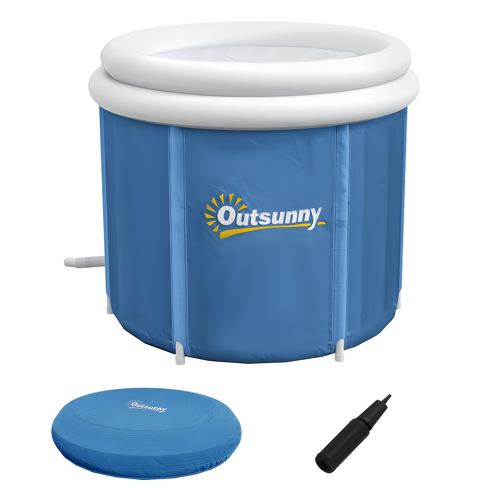 Portable Blue Inflatable Ice Bath Tub with Thermo Lid