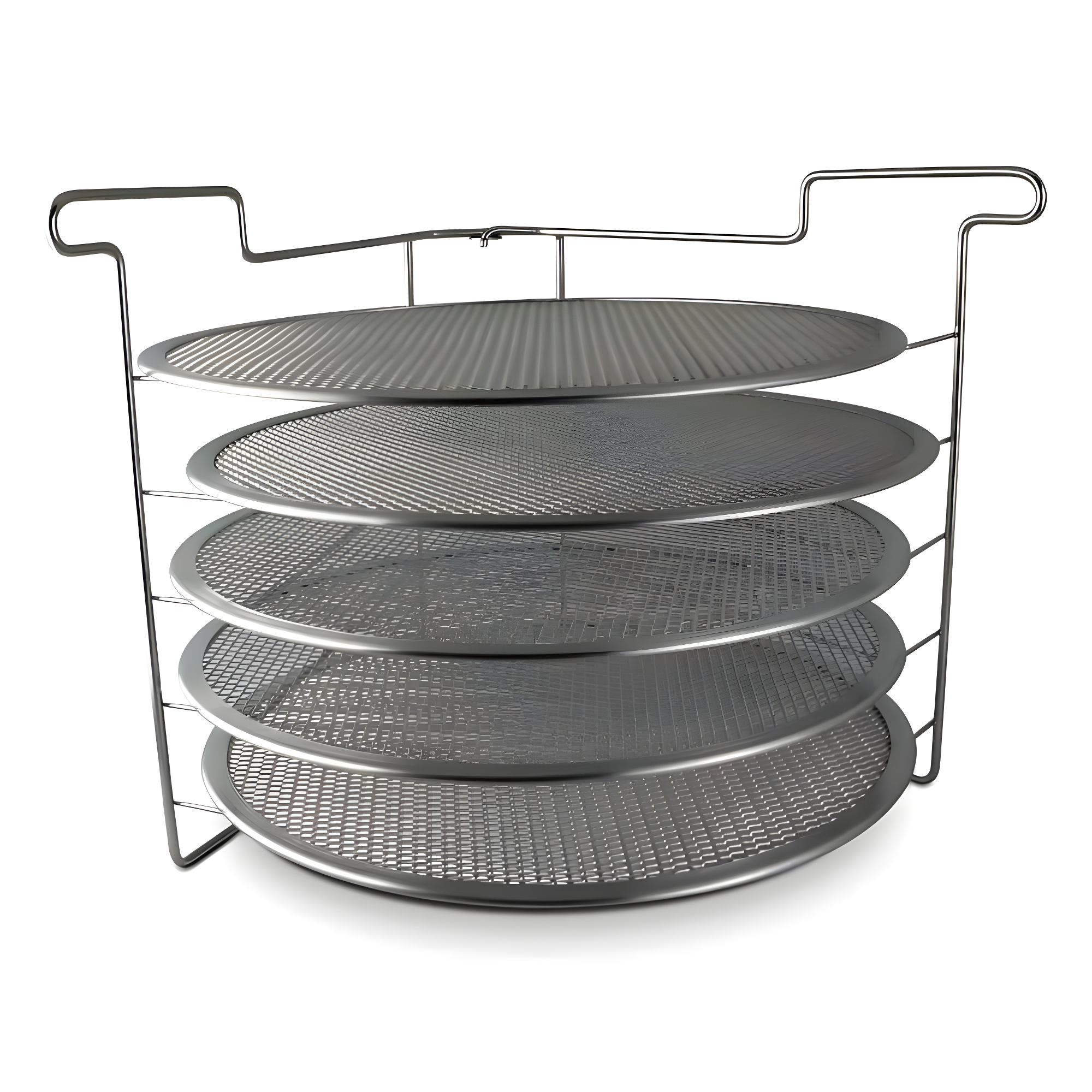 Compact Folding Metal Pizza Rack with 14 Inch Screens