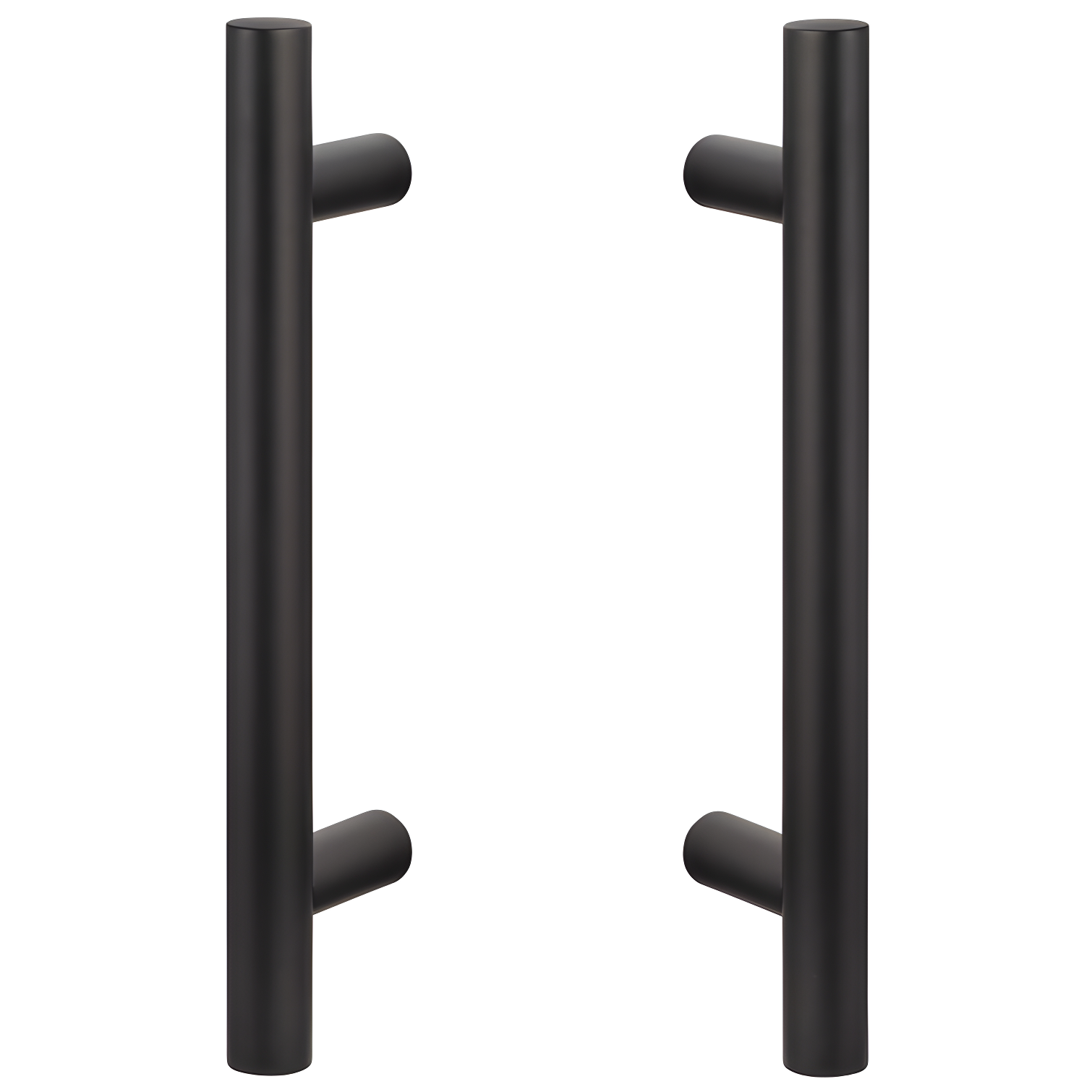 Flat Black Double Sided Barn Door Ladder Handle