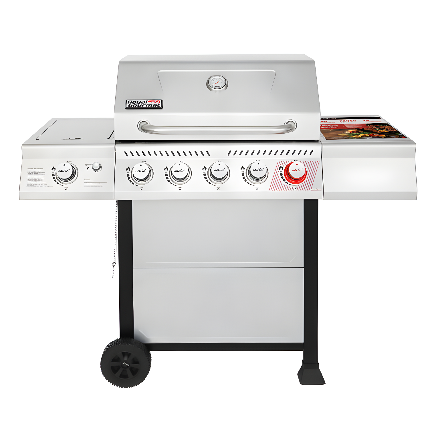 Royal Gourmet Stainless Steel 5-Burner Propane Gas Grill with Side Burner