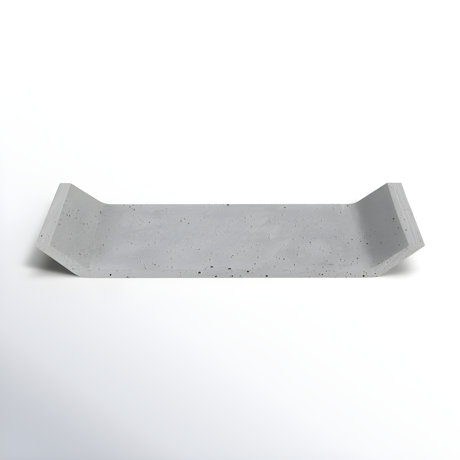 Elegant Rectangular Concrete-Look Polystone Tray