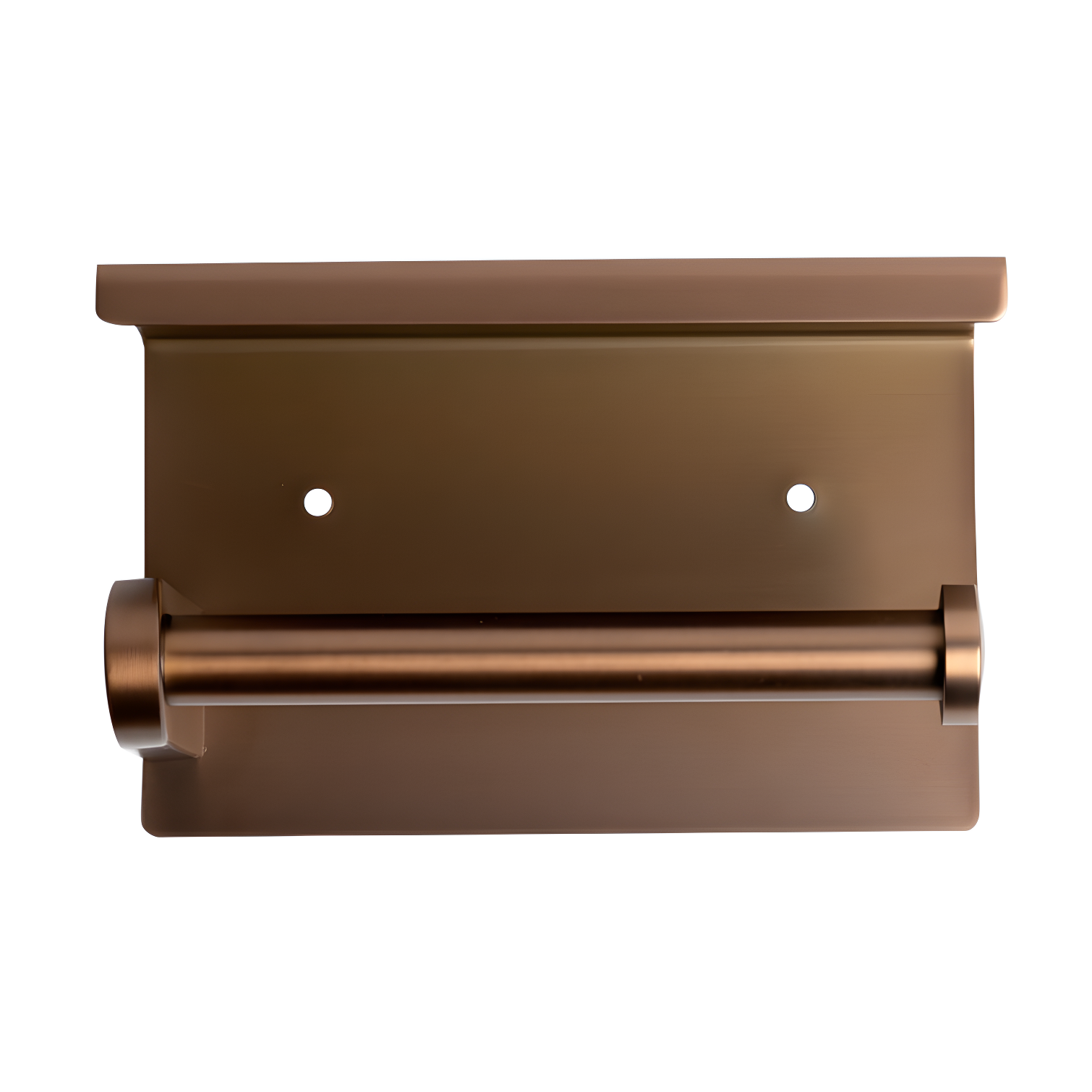 Brushed Copper Stainless Steel Toilet Paper Holder with Shelf