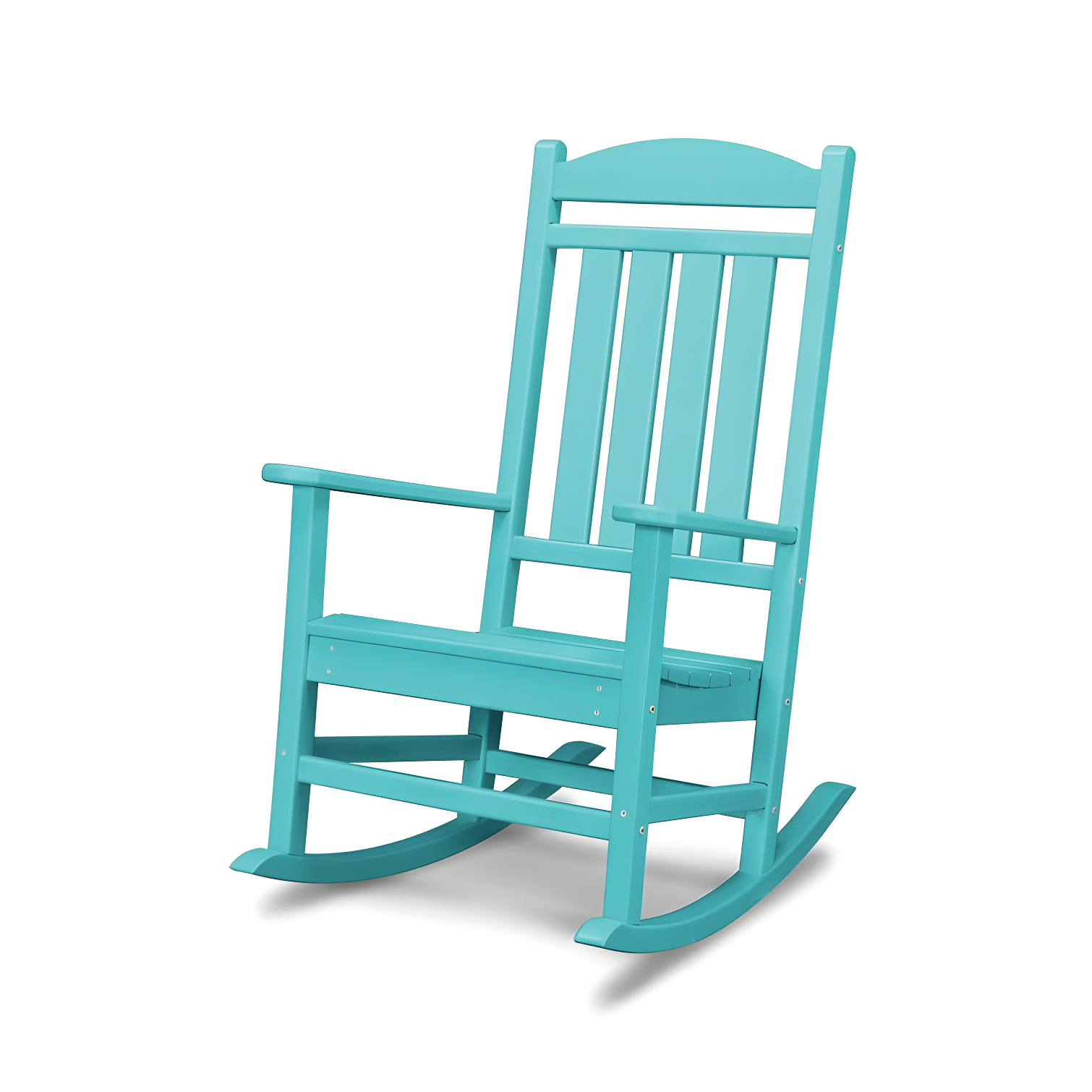 Aruba Blue HDPE Outdoor Rocking Chair with Arms