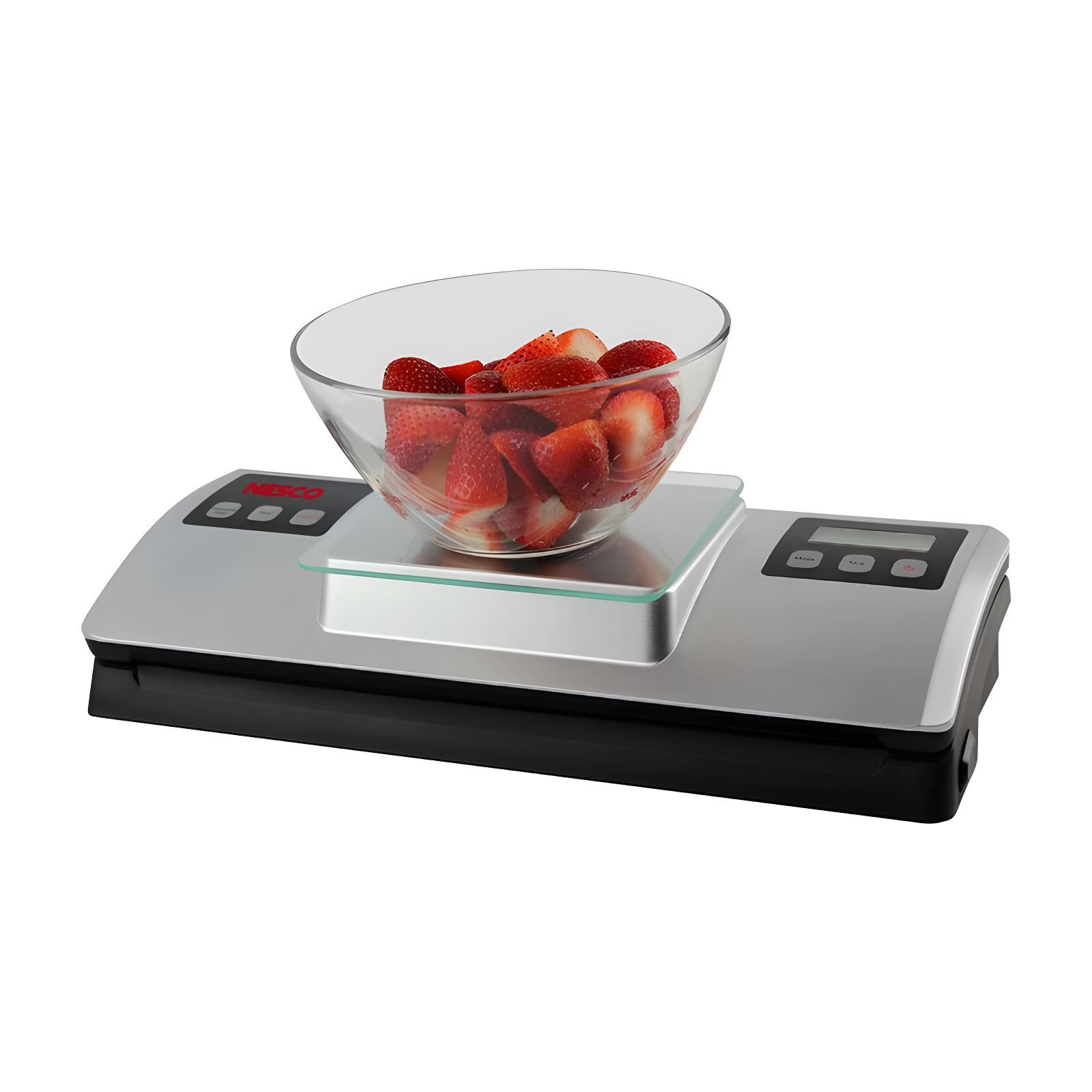 Silver Digital Vacuum Sealer with Tempered Glass Scale