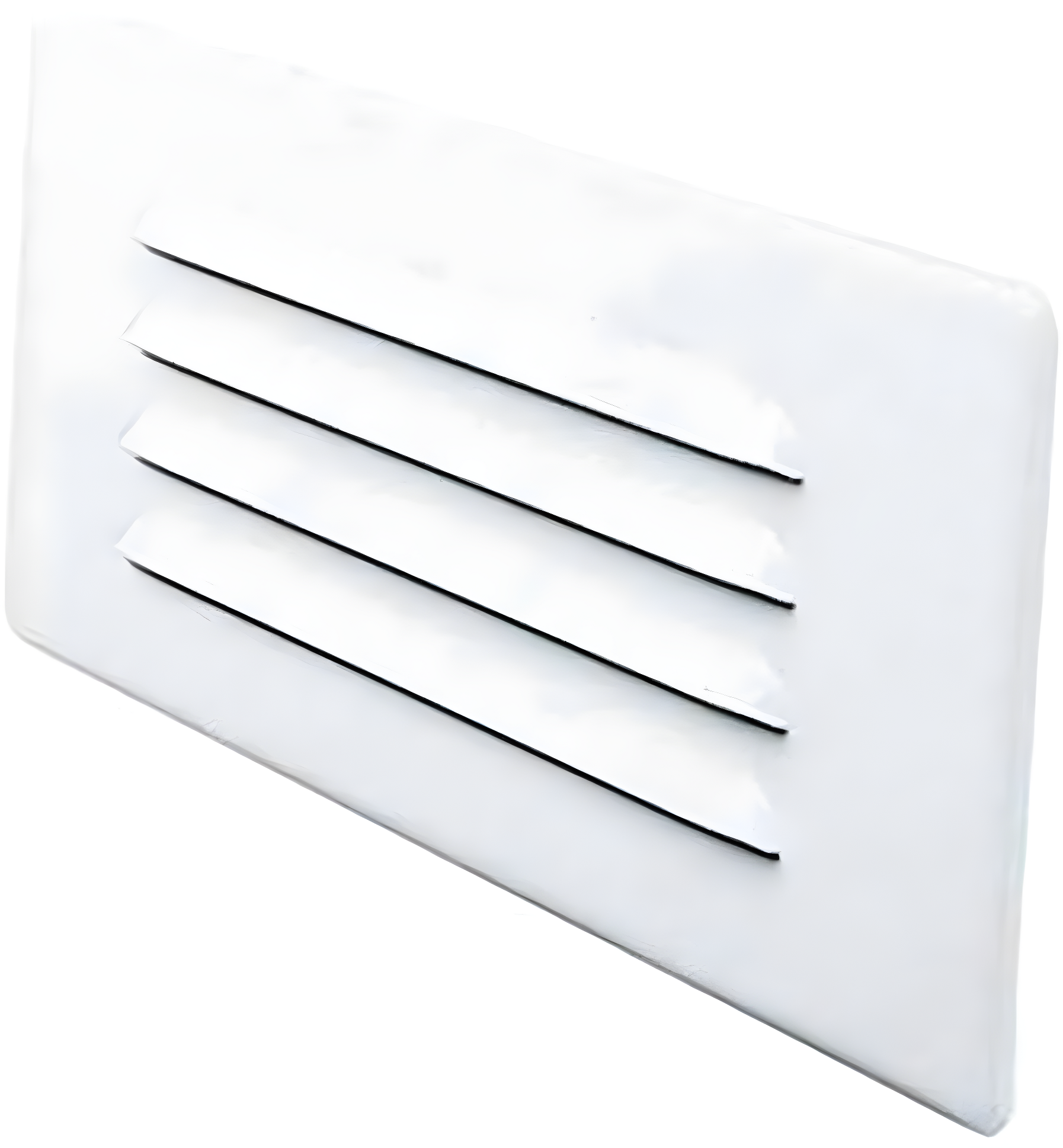 White Steel Louvered Indoor/Outdoor Step Light Trim