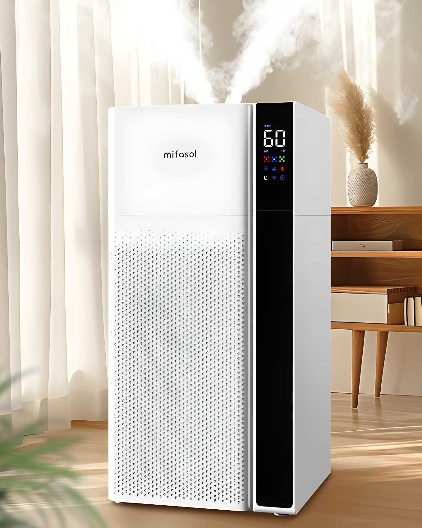 5.3 Gallon White Warm and Cool Mist Humidifier with Digital Display