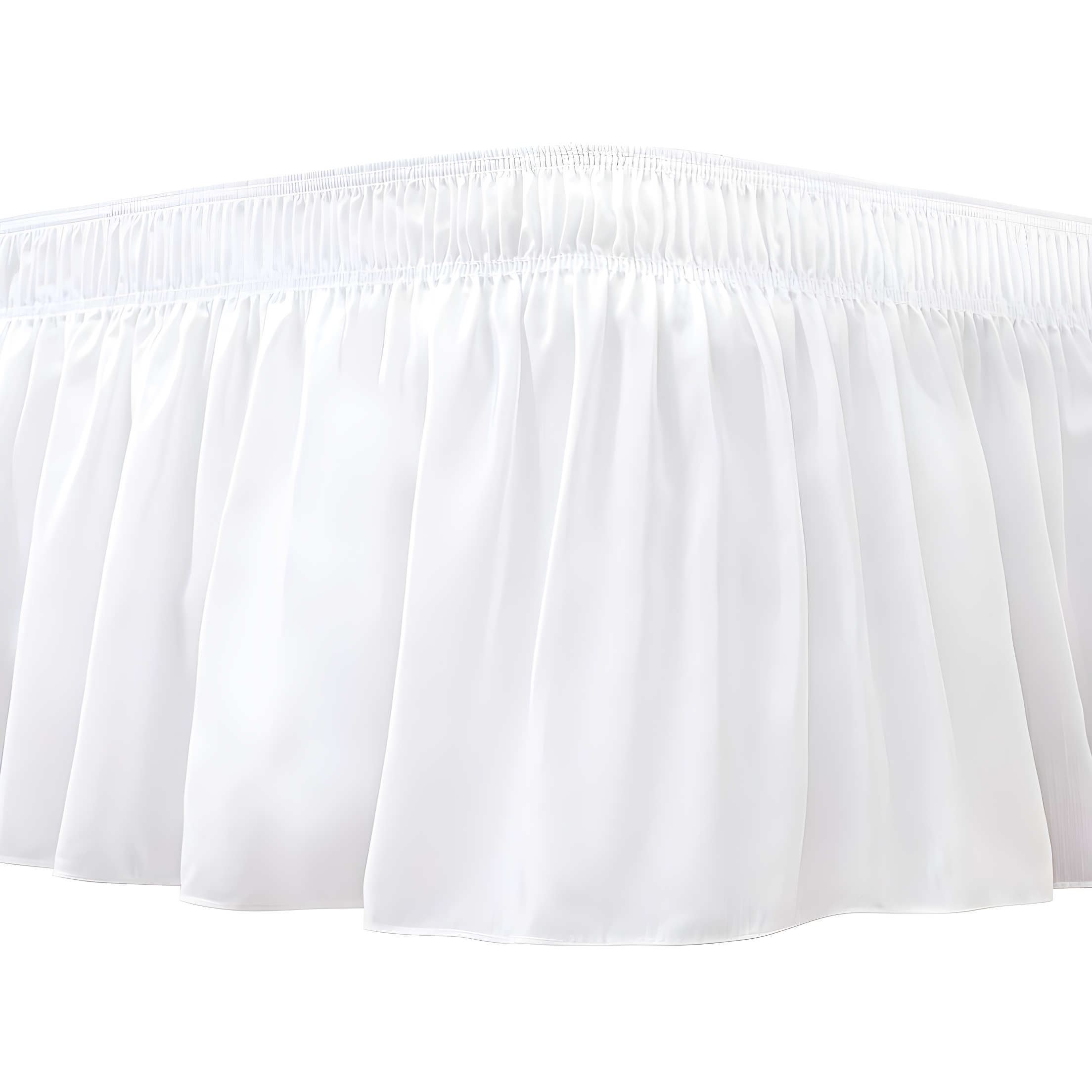 White 14-Inch Drop Queen Bed Skirt with Ruffles