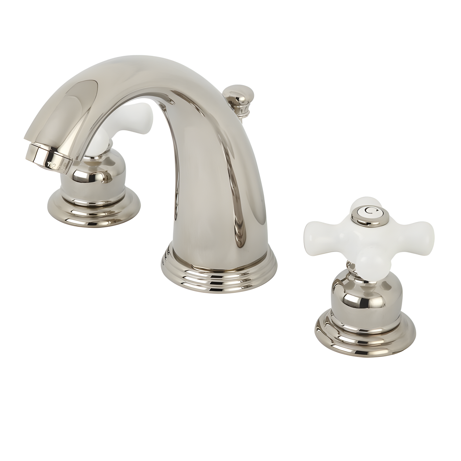 Victorian 8-Inch Widespread Polished Nickel Bathroom Faucet