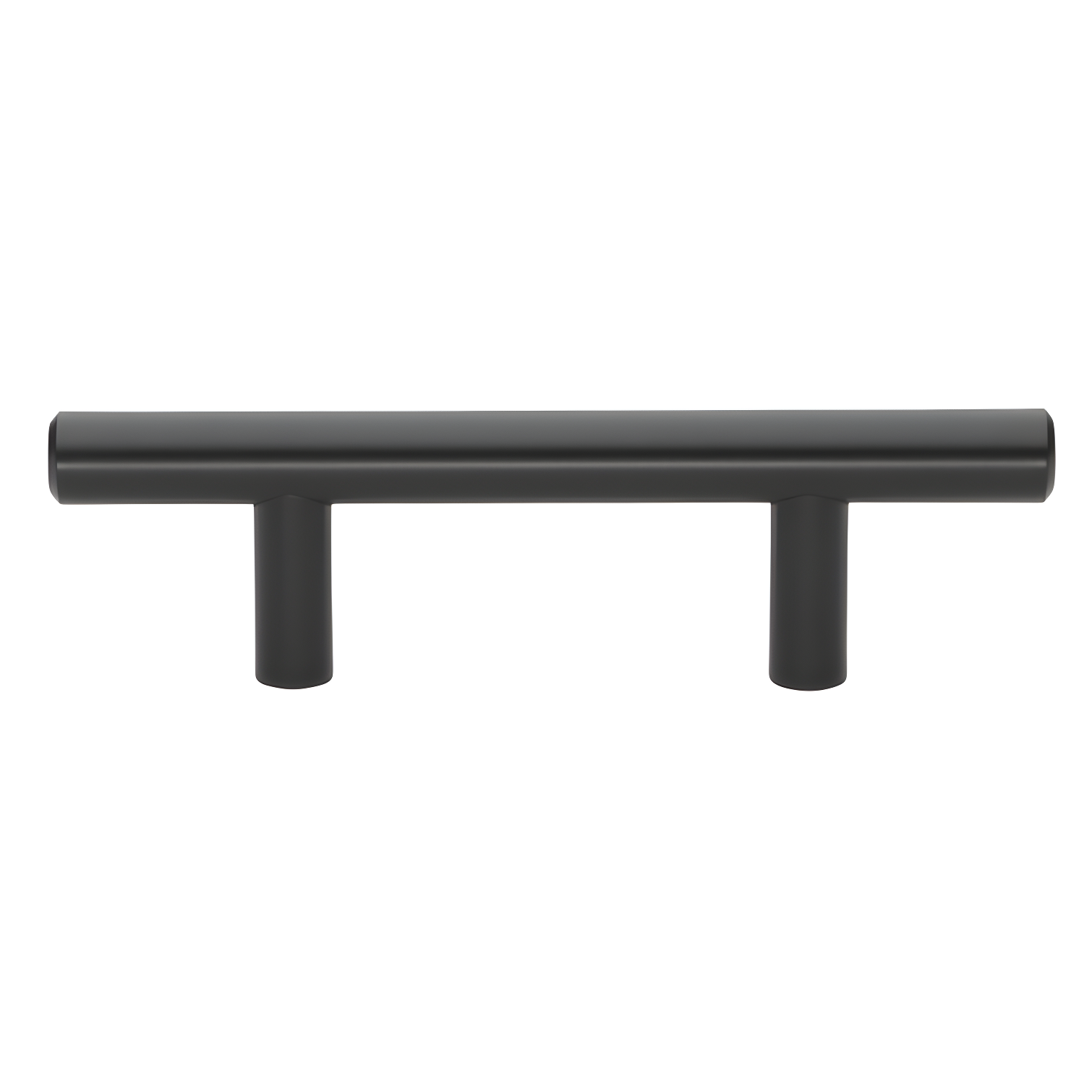 Matte Black Steel 2-1/2" Modern Cabinet Bar Pulls