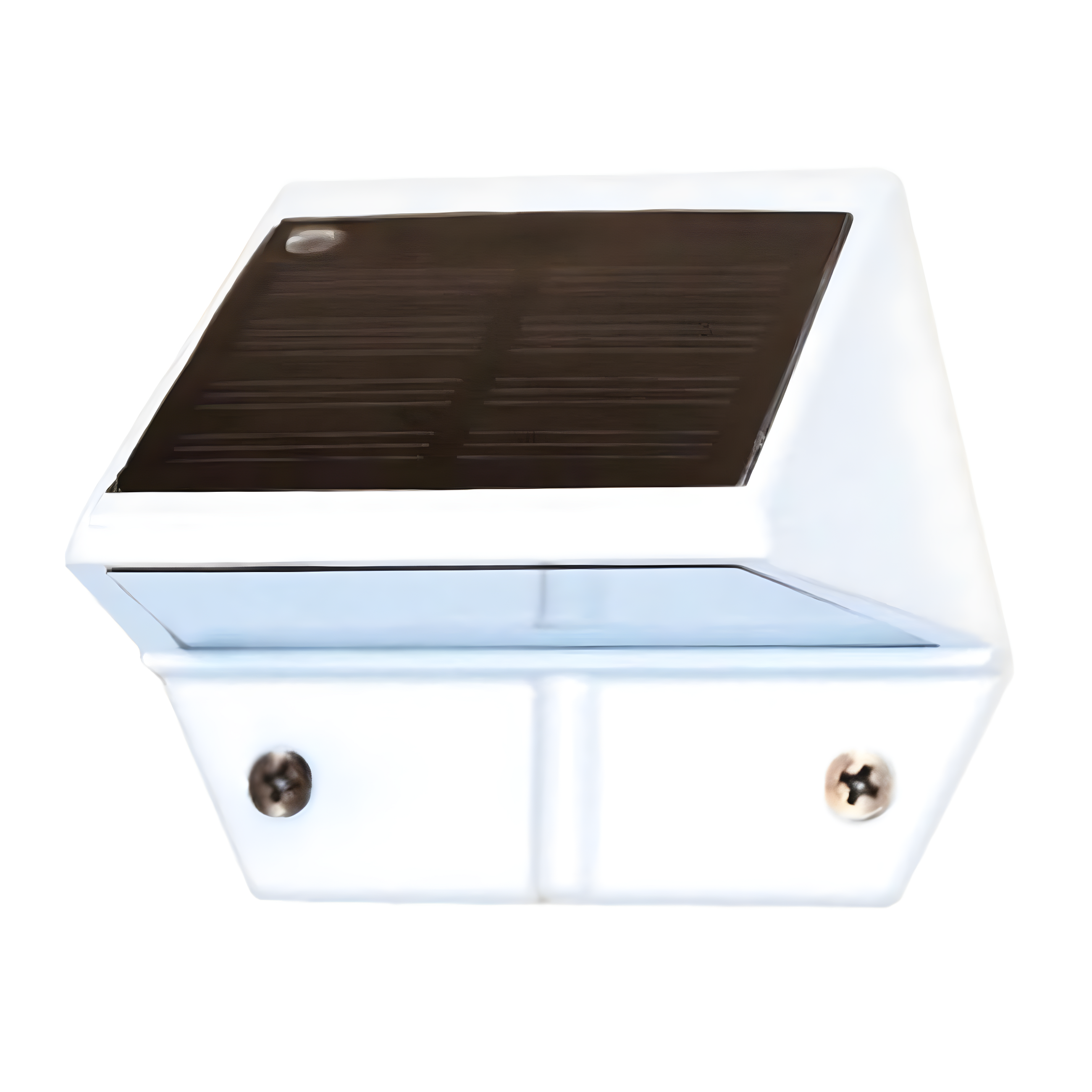 White Aluminum Solar LED Dusk-to-Dawn Post Cap Light