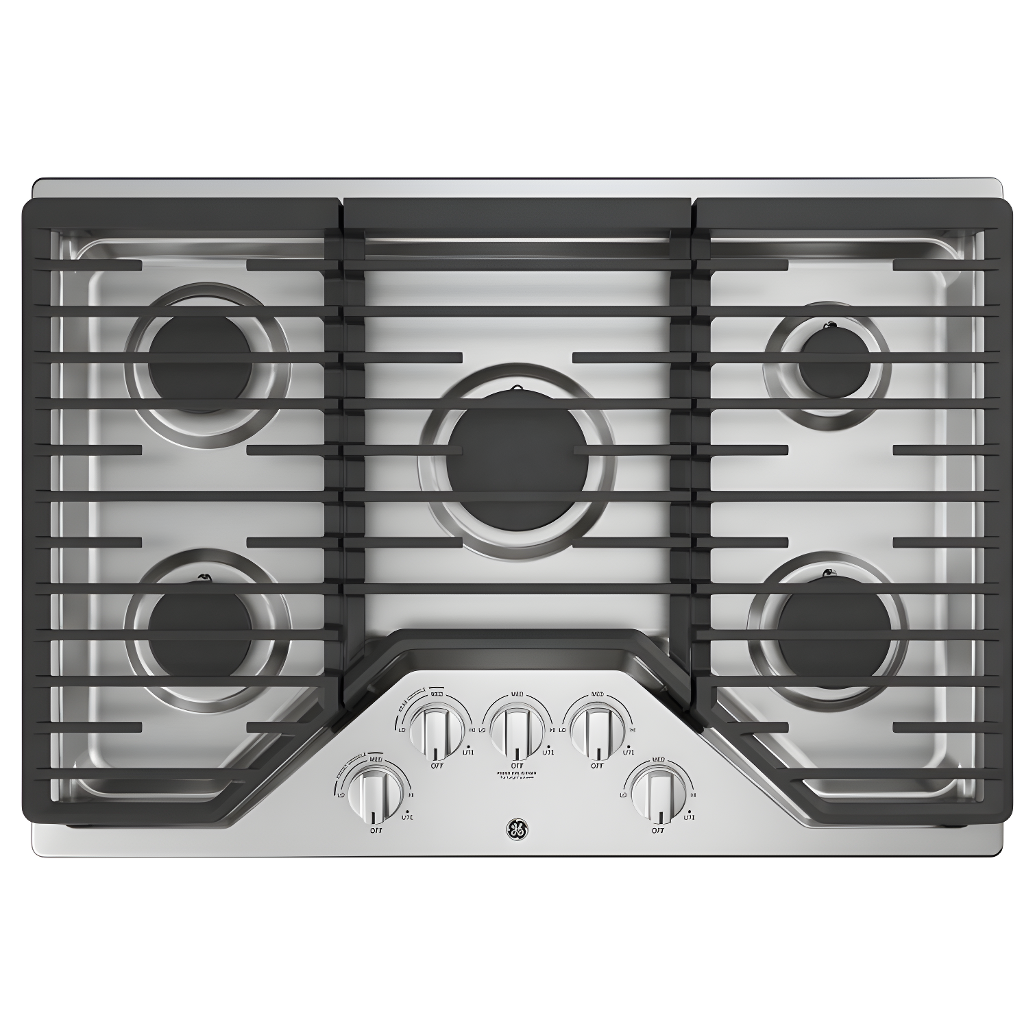 30" Stainless Steel 5-Burner Gas Cooktop with Cast Iron Grates