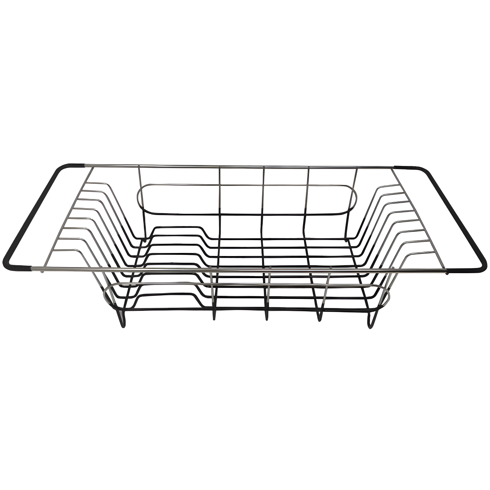 Stainless Steel Over-the-Sink Dish Drainer with Cushioned Coating