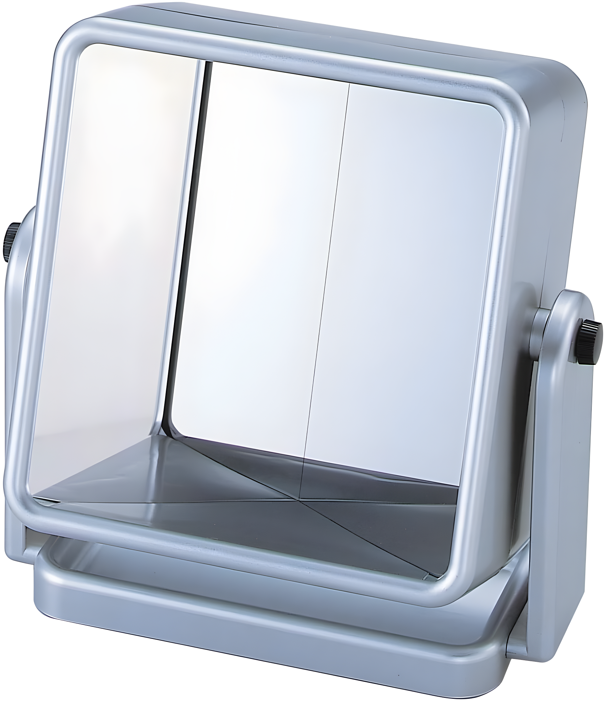 Silver Reversible Tabletop Mirror with ABS Resin Frame