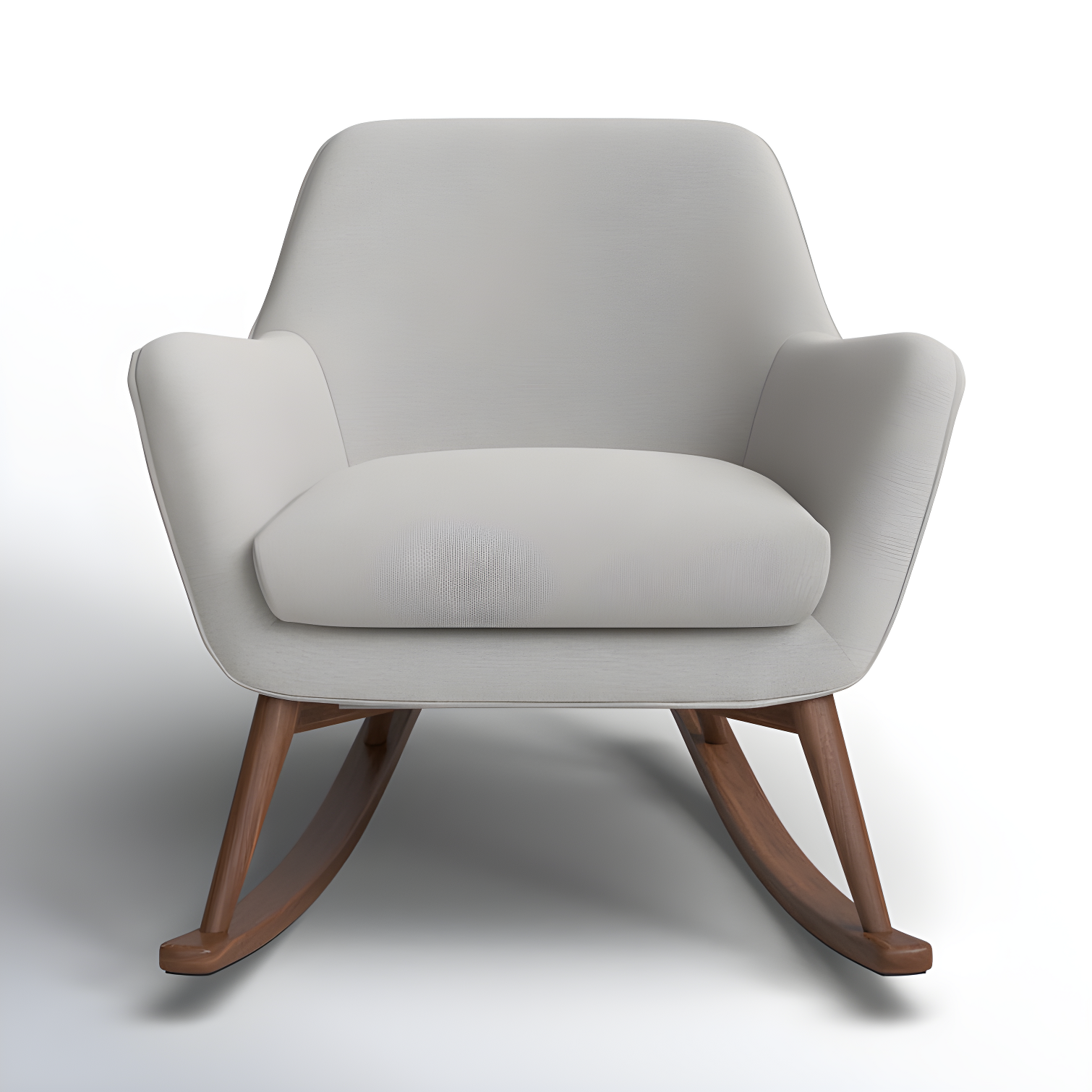 Flan 32'' Beige Linen Mid-Century Modern Glider Chair